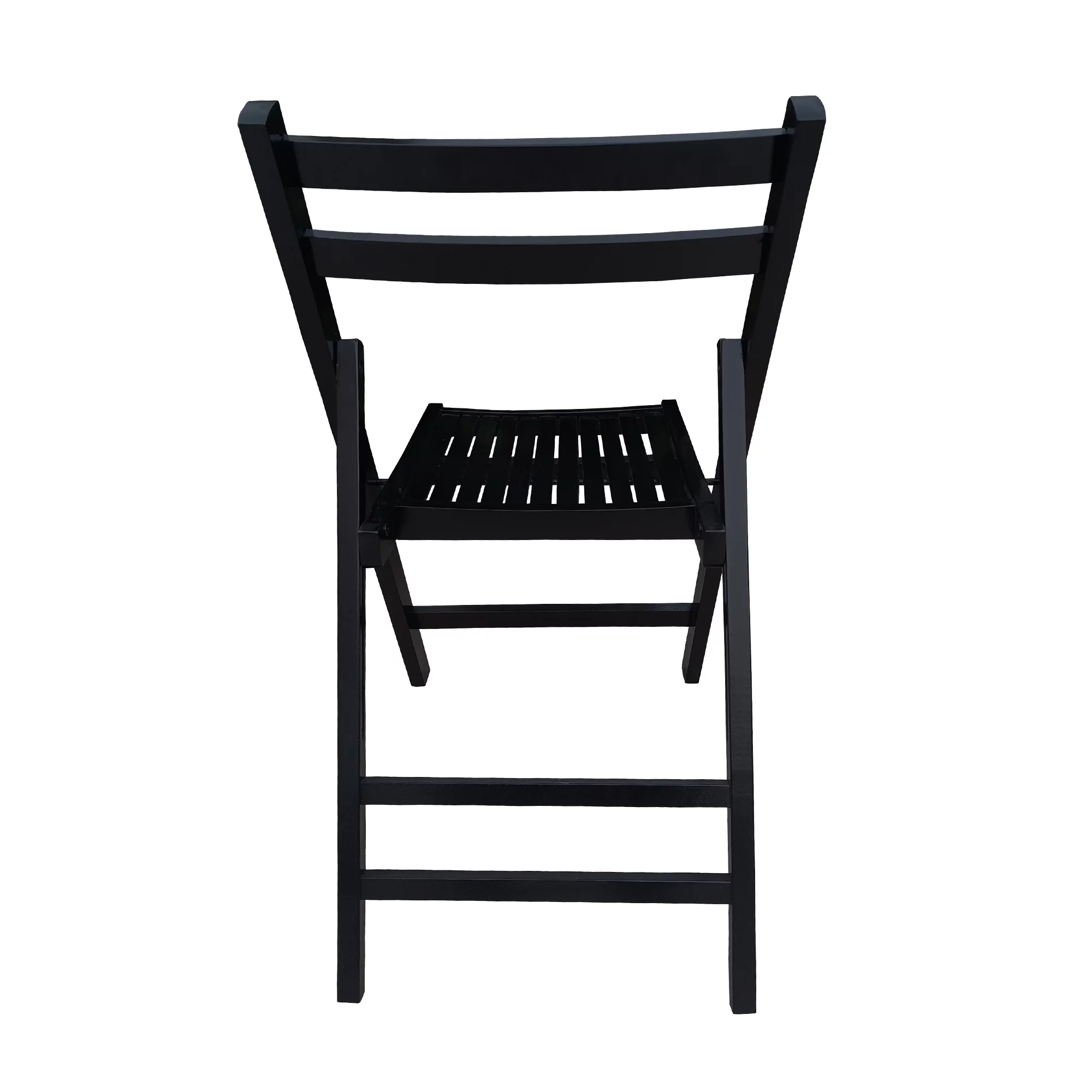 Furniture Slatted Wood Folding Special Event Chair - black, Set of 4, FOLDING CHAIR, FOLDABLE STYLE