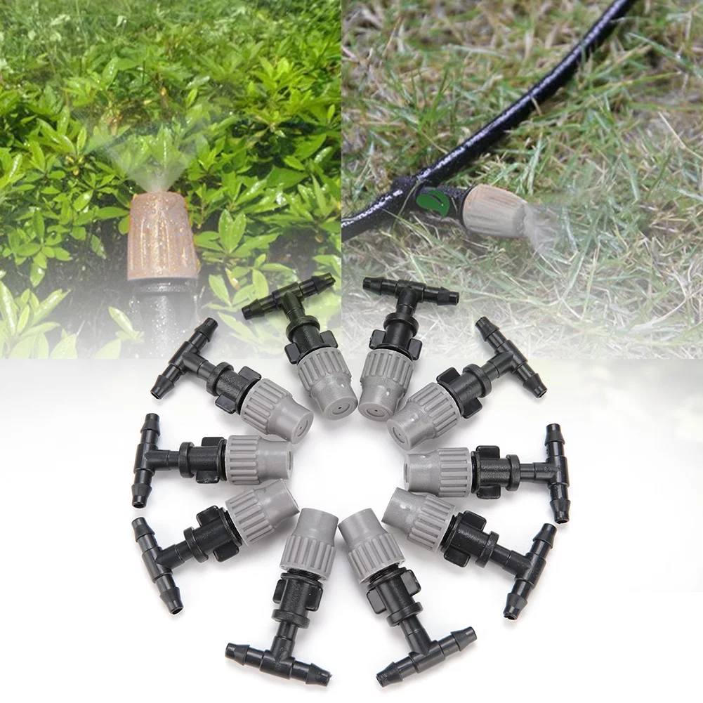 Heaveant Hose Sprinkler, 10Pcs Micro Drip Irrigation Kits Plant Self Watering Garden Hose Sprinklers Connectors