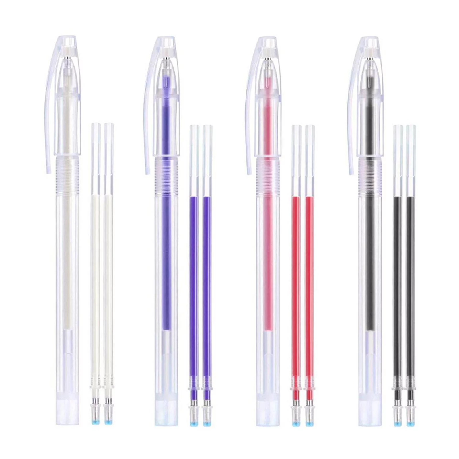 ink Disappearing Heat Erase Pen Refills Fabric Marking Dressmaking Craft Quilting Sewing Tools 4 colour 3Pcs