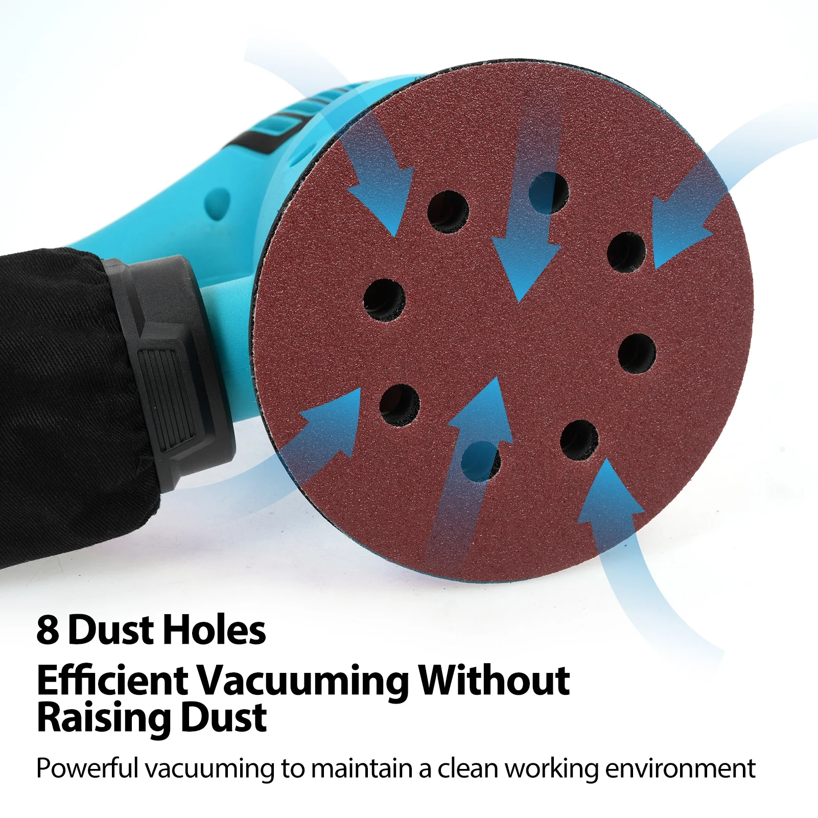 Anself 13000RPM Electric Orbital Sander with 6 Variable Speeds for Woodworking Sanding and Polishing