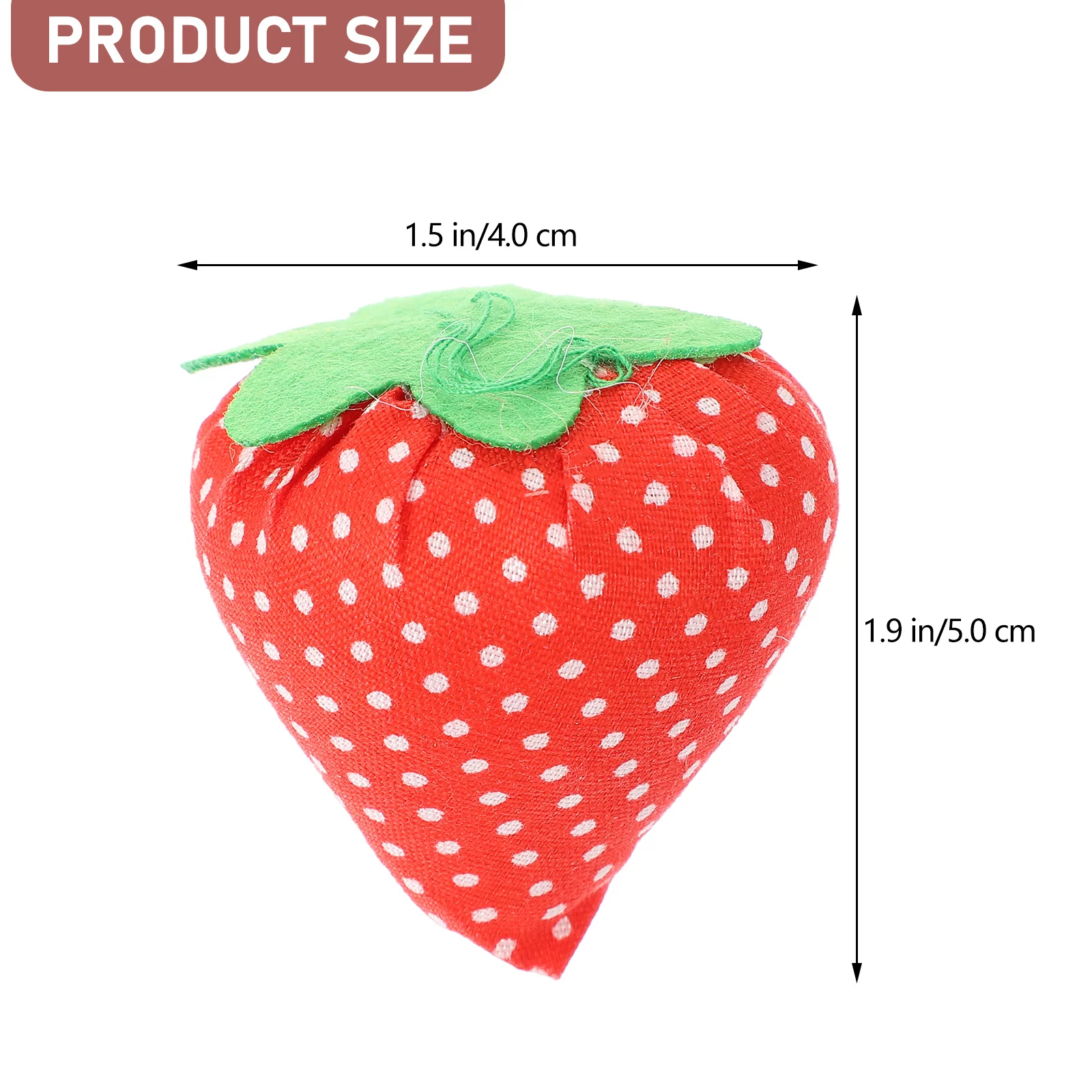 Hemoton 10pcs Strawberry Pin Cushion Needle Cushions Sewing Needle Holder Sewing Tool