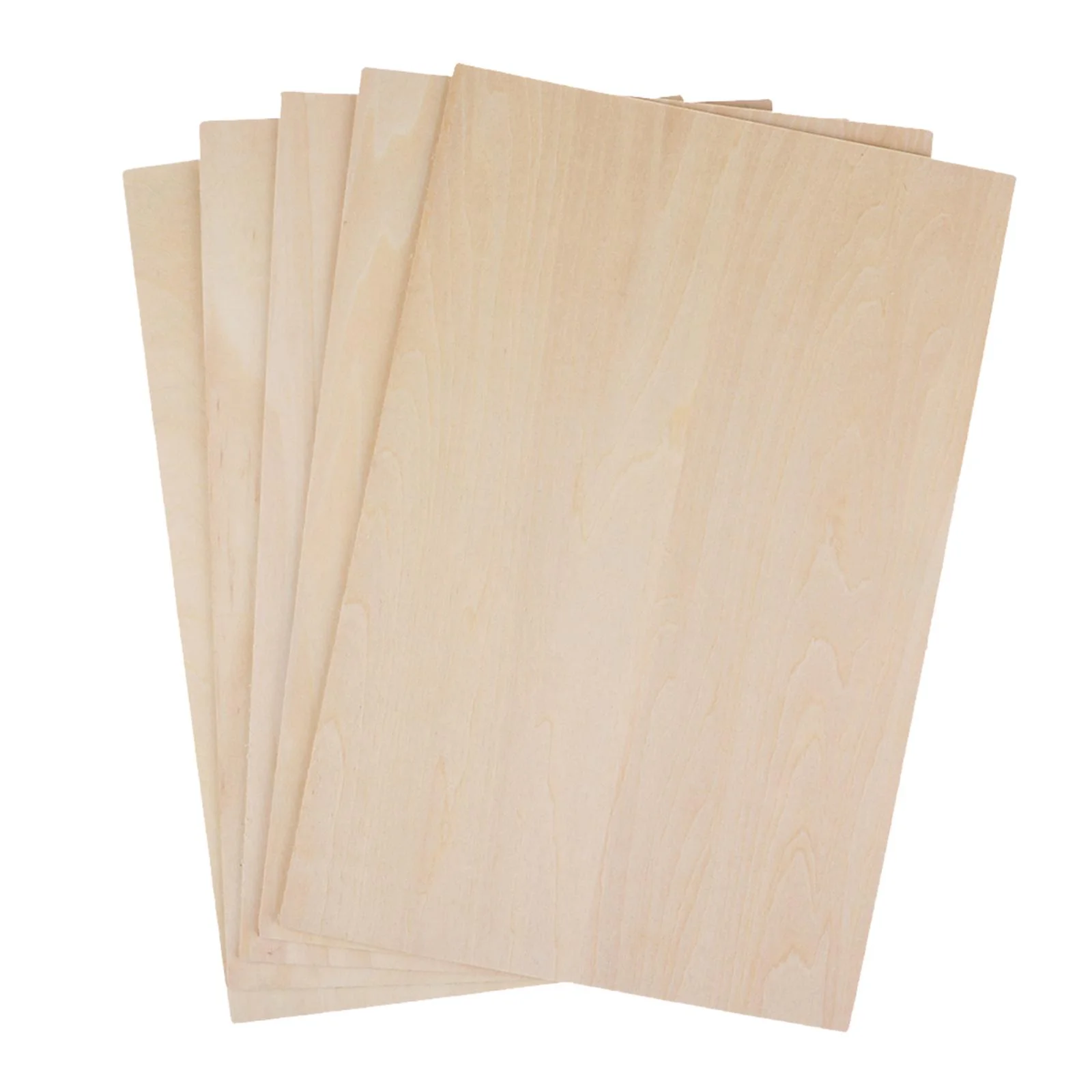 10x Rectangle Unfinished Unpainted Basswood Wooden Sheets for Craft Building Architectural Model Making - Wood, 100x100mm