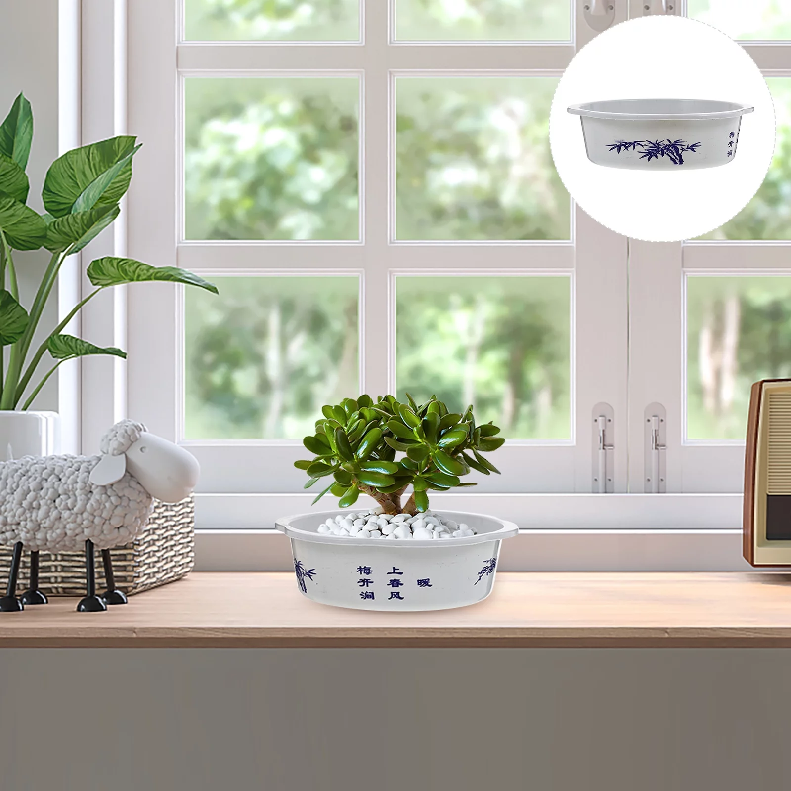 Gongxipen 10pcs Plastic Hydroponic Planting Basin Water Lily Narcissus Planting Bowls