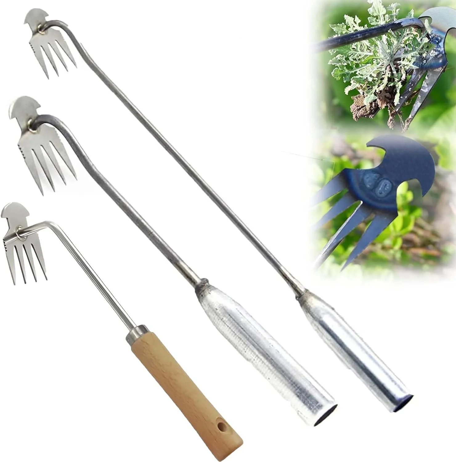 WAZIFLY Weeding Tool Long Handle,2024 New Weed Puller Tool(3pcs),3.14x1.57x19.68in