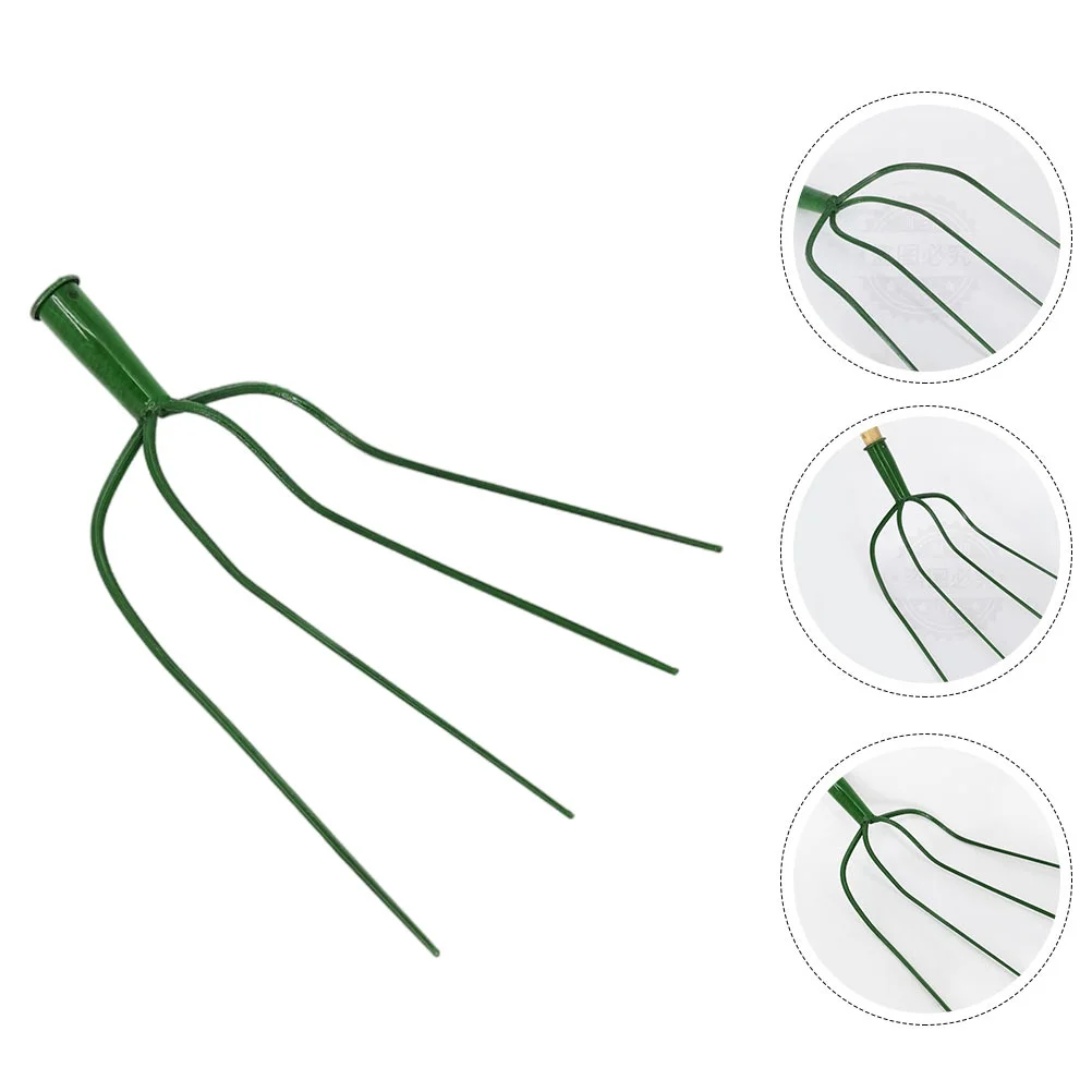 Guichaokj Practical Farming Fork Multi-functional Farm Pitch-fork Iron Grass Fork