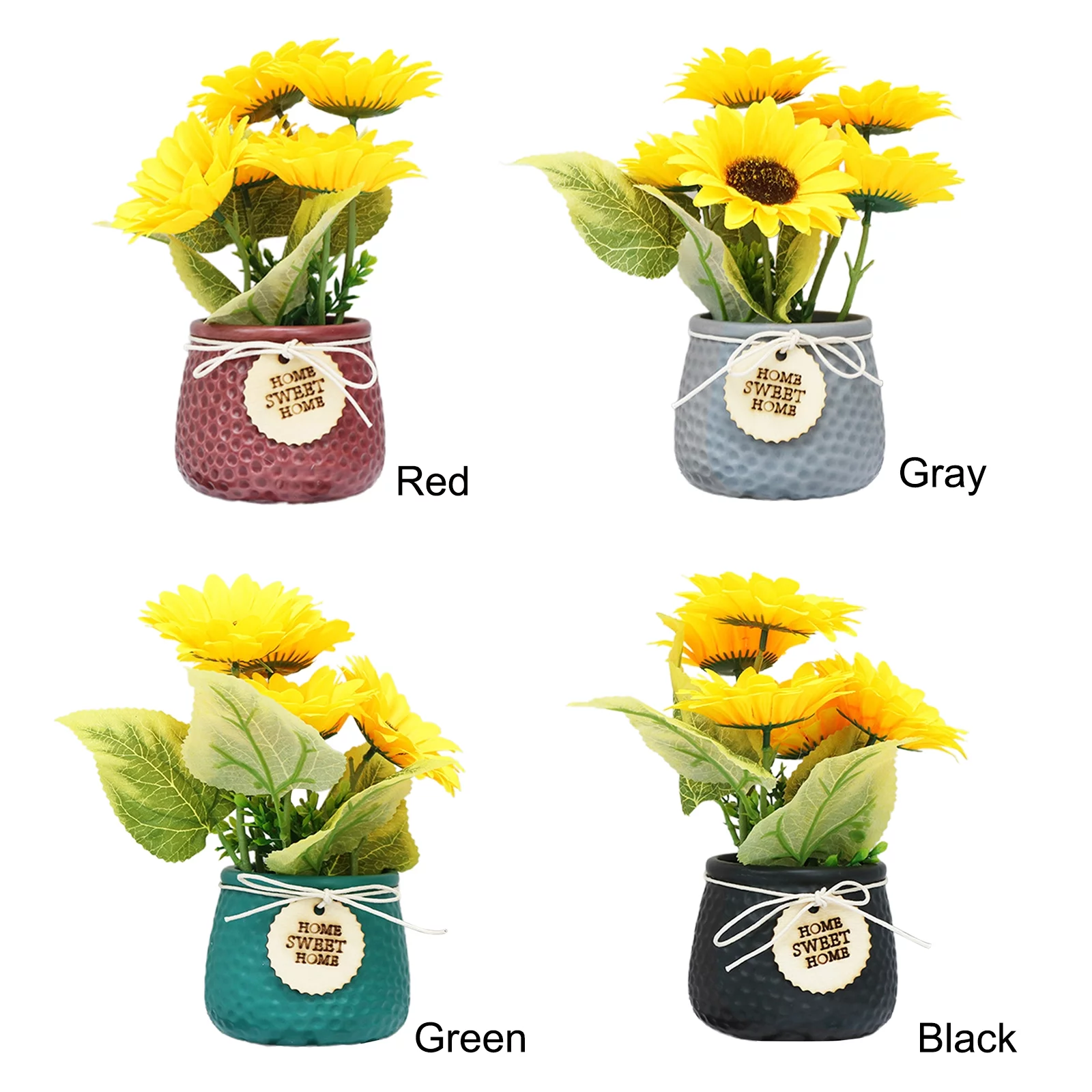 American sunflower simulation flower ceramic pot