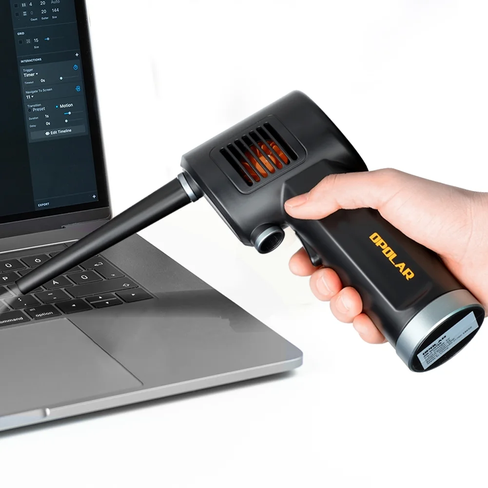 Electric Air Duster for Keyboard Cleaning, Rechargeable 6000mAh Battery, Cordless, Powerful, Energy-Efficient, Replaces Compressed Gas Cans, Air Blower for Electronics, Computers