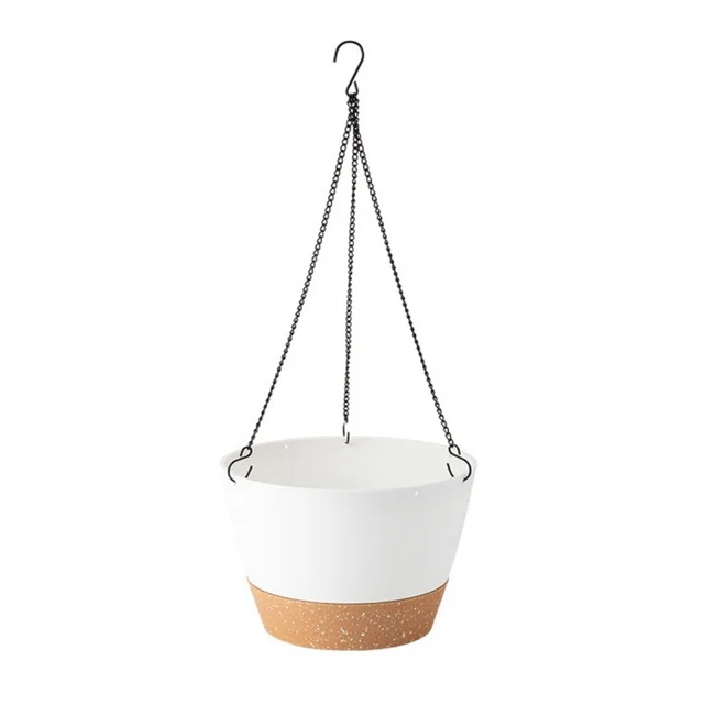 Hanging Flowerpot Self Absorbing Water Hanging Basket Thicken Plastic Planter Outdoor Plant Planting Pot Automatic Drainage Pot