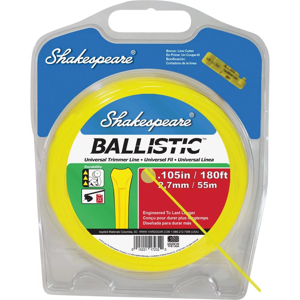 Shakespeare Ballistic 0.105 In.x 180 Ft. Universal Trimmer Line(Shakespeare 17232)