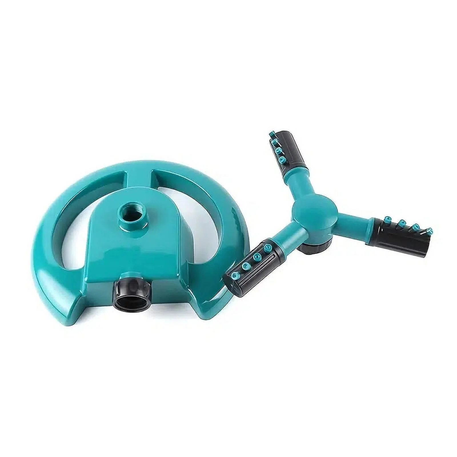 Lawn Sprinkler, Three Arms 360 Degrees Rotating Adjustable Garden Water Sprinkler Lawn Watering Irrigation Tool(Green)