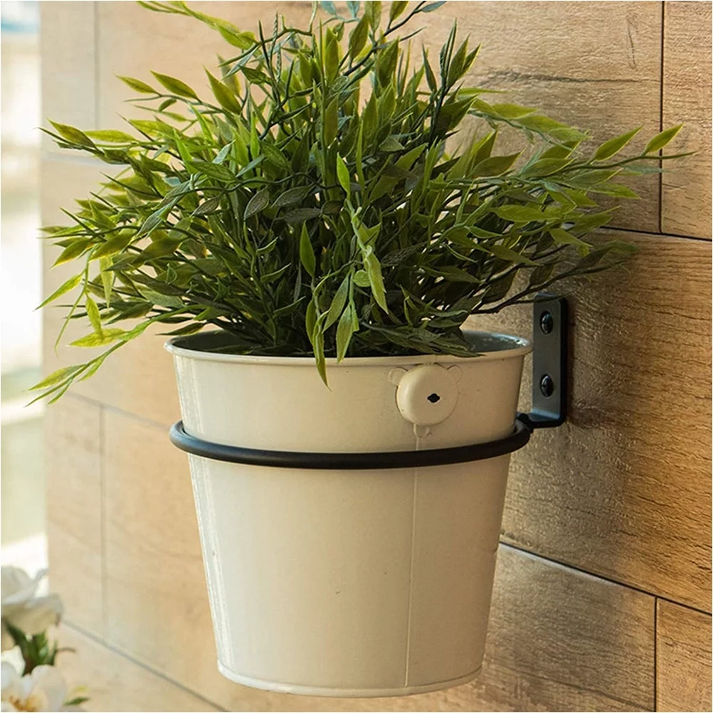 2 Pcs Wall Mount Plant Pot Stands Hanging Planter Flowerpot Holder Gardening Shelf