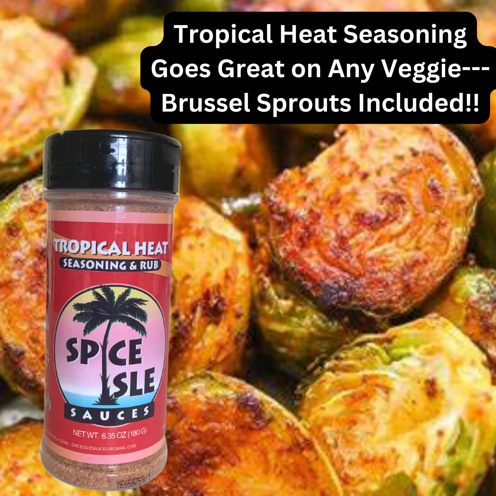 Spice Isle Sauces Tropical Heat Seasoning/Rub, Spicy Caribbean Seasoning Blend with Tamarind, 6.35 oz