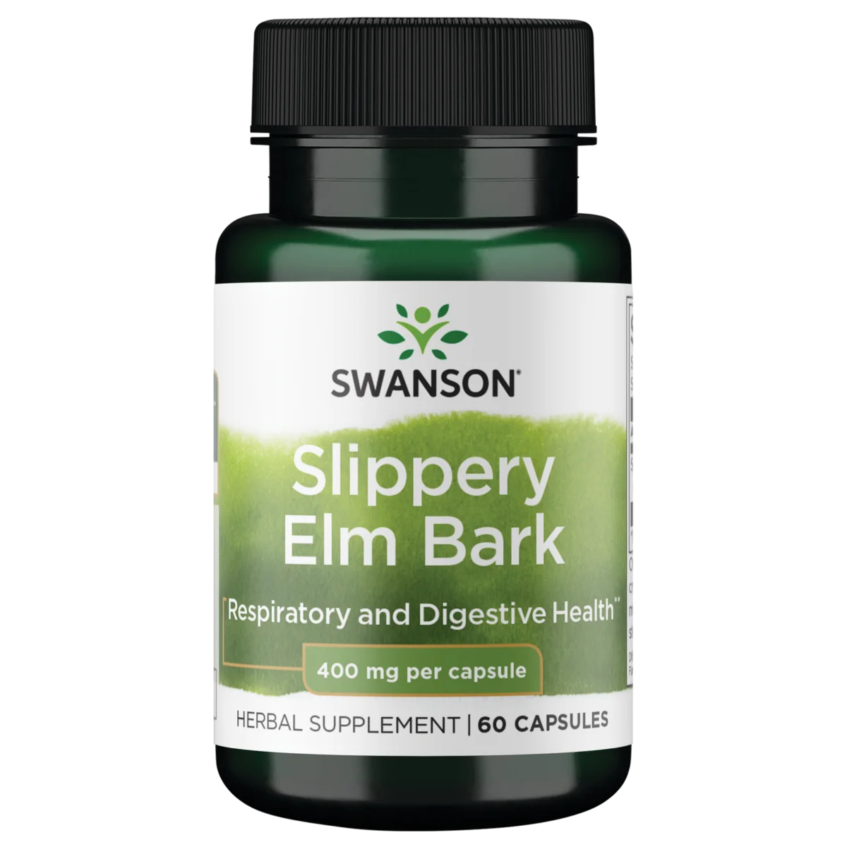 Swanson Slippery Elm Bark 400 mg 60 Caps