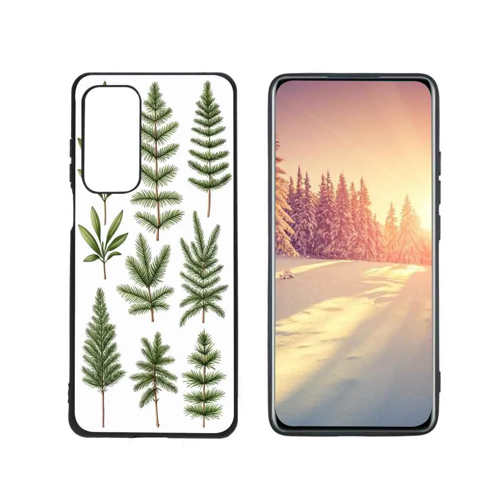 Evergreen-botanical-drawings-1 phone case for Motorola MOTO Edge 5G UW for Women Men Gifts,Flexible Painting silicone Shockproof - Phone Cover for Motorola MOTO Edge 5G UW