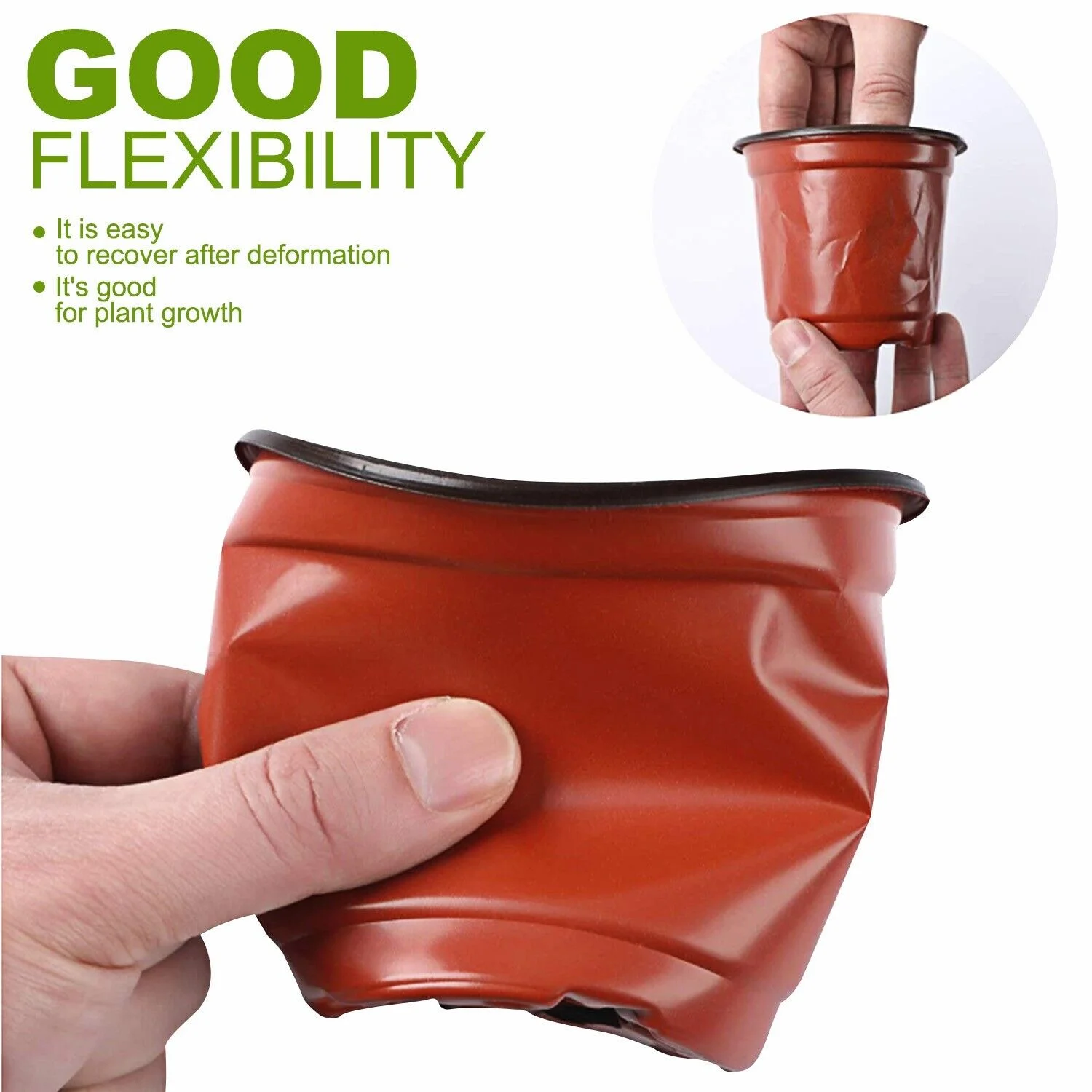 100x Garden Nursery Plastic Pots Flower Plant Container Seed With Label＆Fly Trap