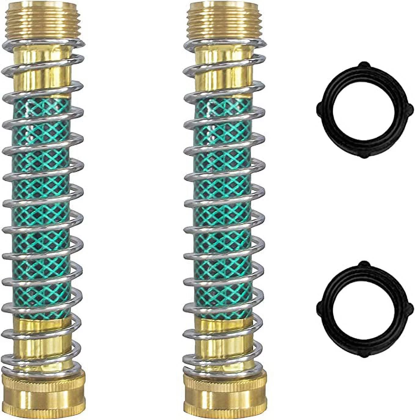 Hourleey Garden Hose Protector, Hose Extension Adapter with Coil Spring, 2 Pack