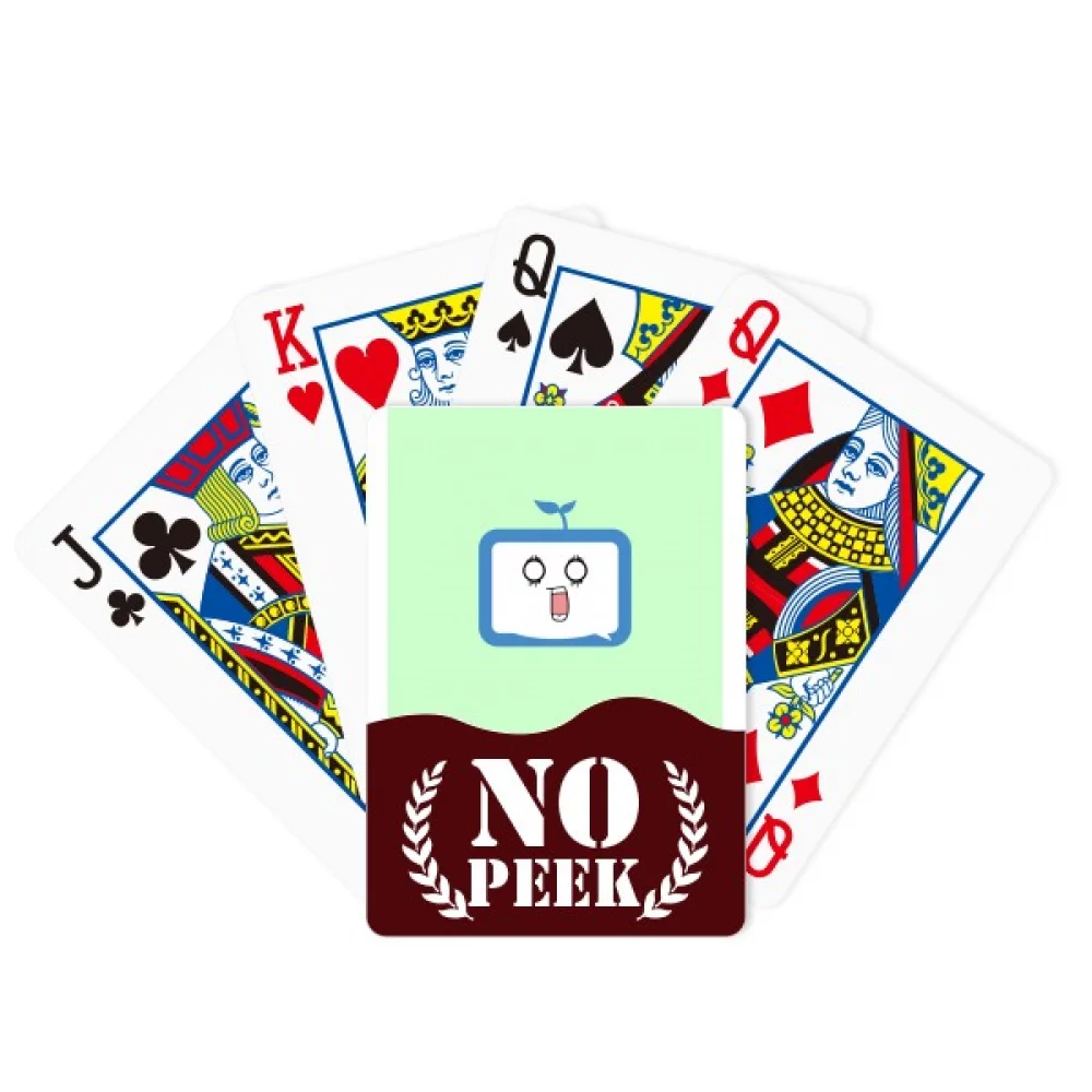 Saplings Surprised Small TV Face Original Peek Poker Playing Card Private Game