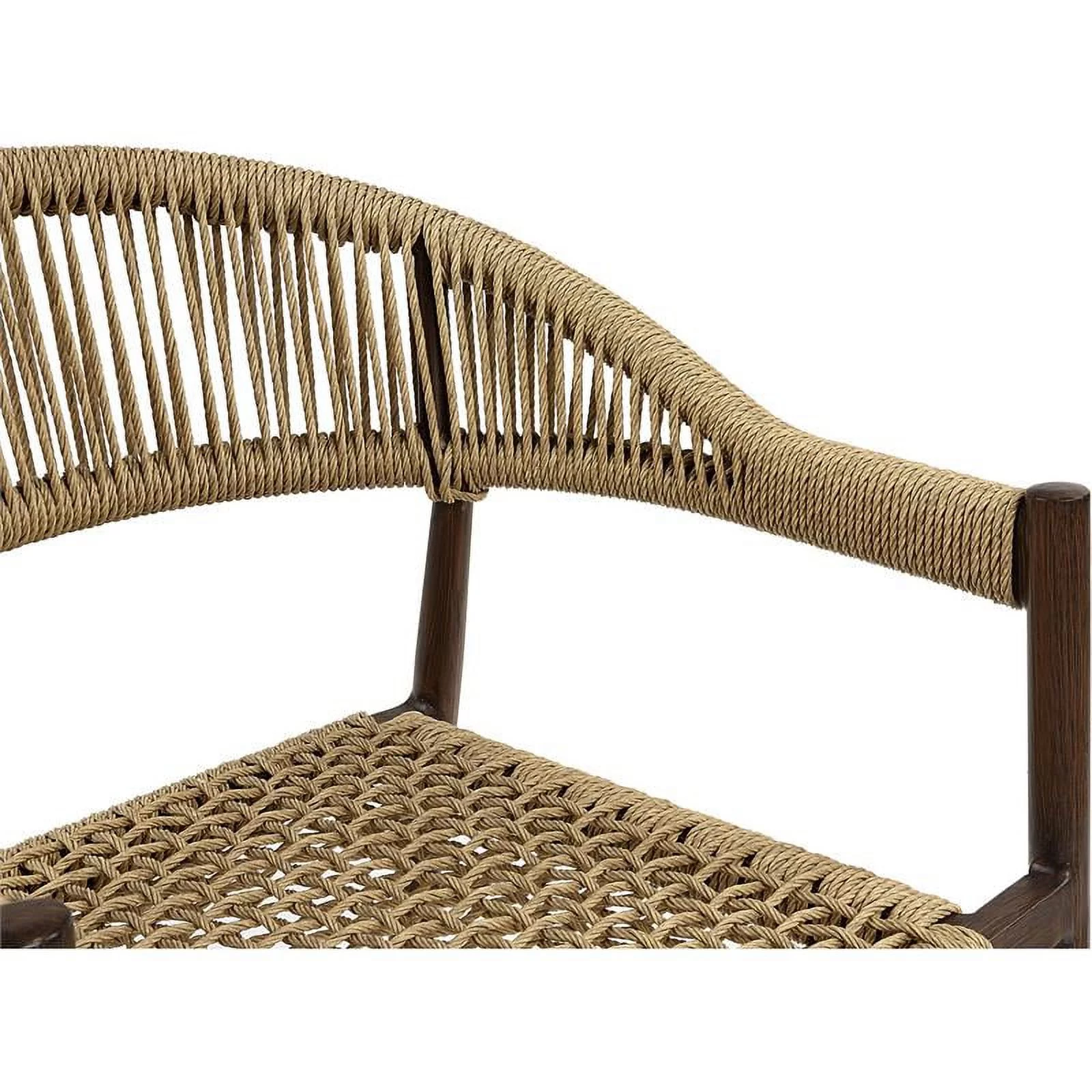 Afuera Living Aluminum Patio Dining Chair in Walnut (Set of 2)