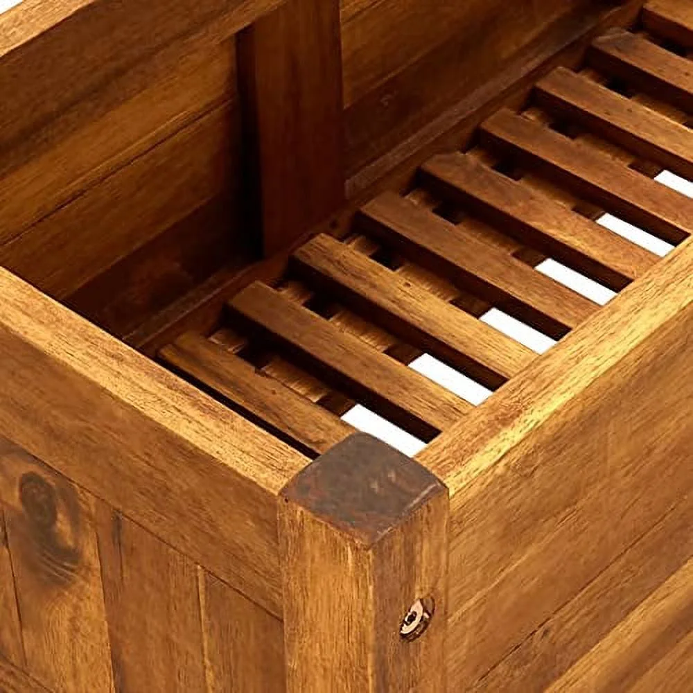 Garden Raised Beds | Wooden Patio Planters for Flowers Plants Vegetables Herbs | Outdoor Raised Planter Boxes for Backyard Yard Deck Balcony | Acacia Wood 39.4