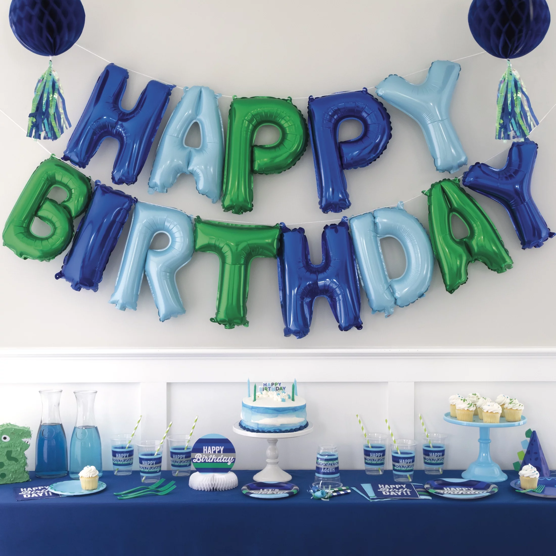 Way to Celebrate! Blue & Green Party Blowers, 6ct
