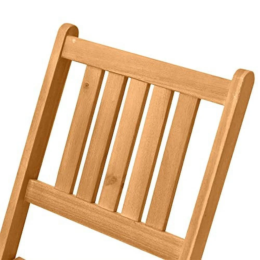 Outsunny 3 Piece Bistro Table and Chairs Set of 2, Acacia Wood Outdoor Bistro Set with 2 Folding Chairs and Round Table, Varnished, Slatted Outdoor Furniture Set, Teak