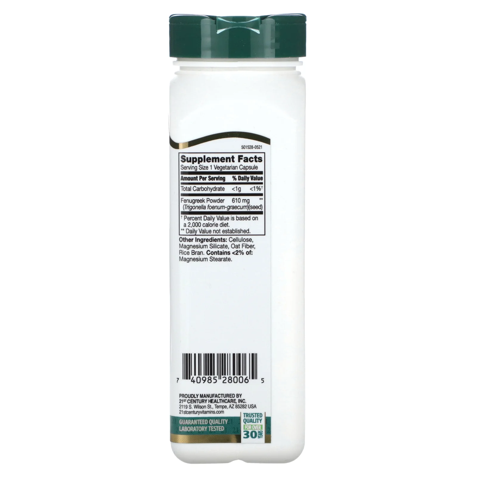 21st Century Fenugreek 610 Mg - 100 Capsules