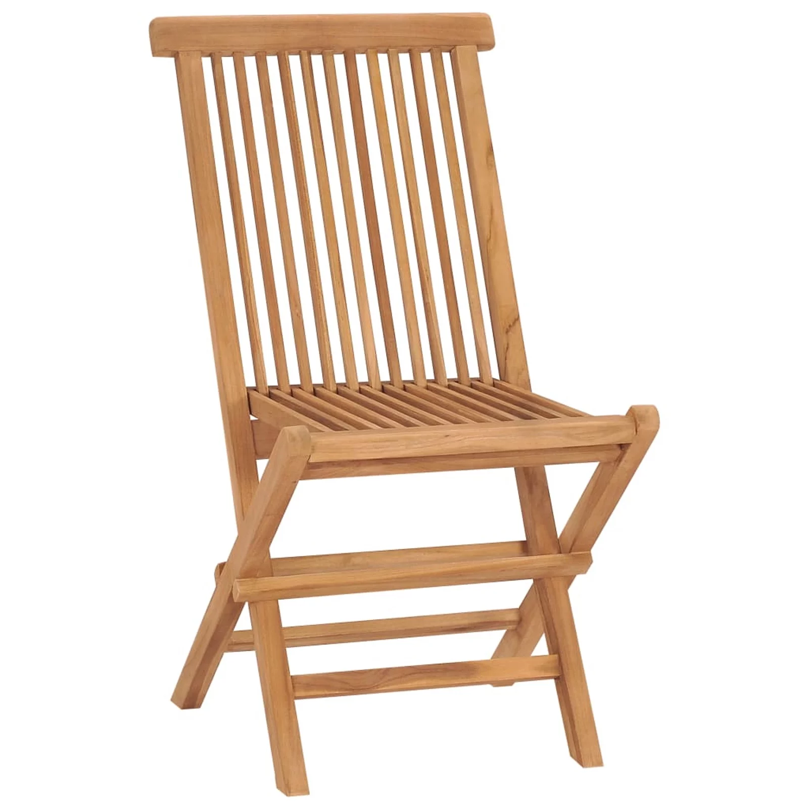 Suzicca Folding Patio Chairs 2 pcs Solid Teak Wood