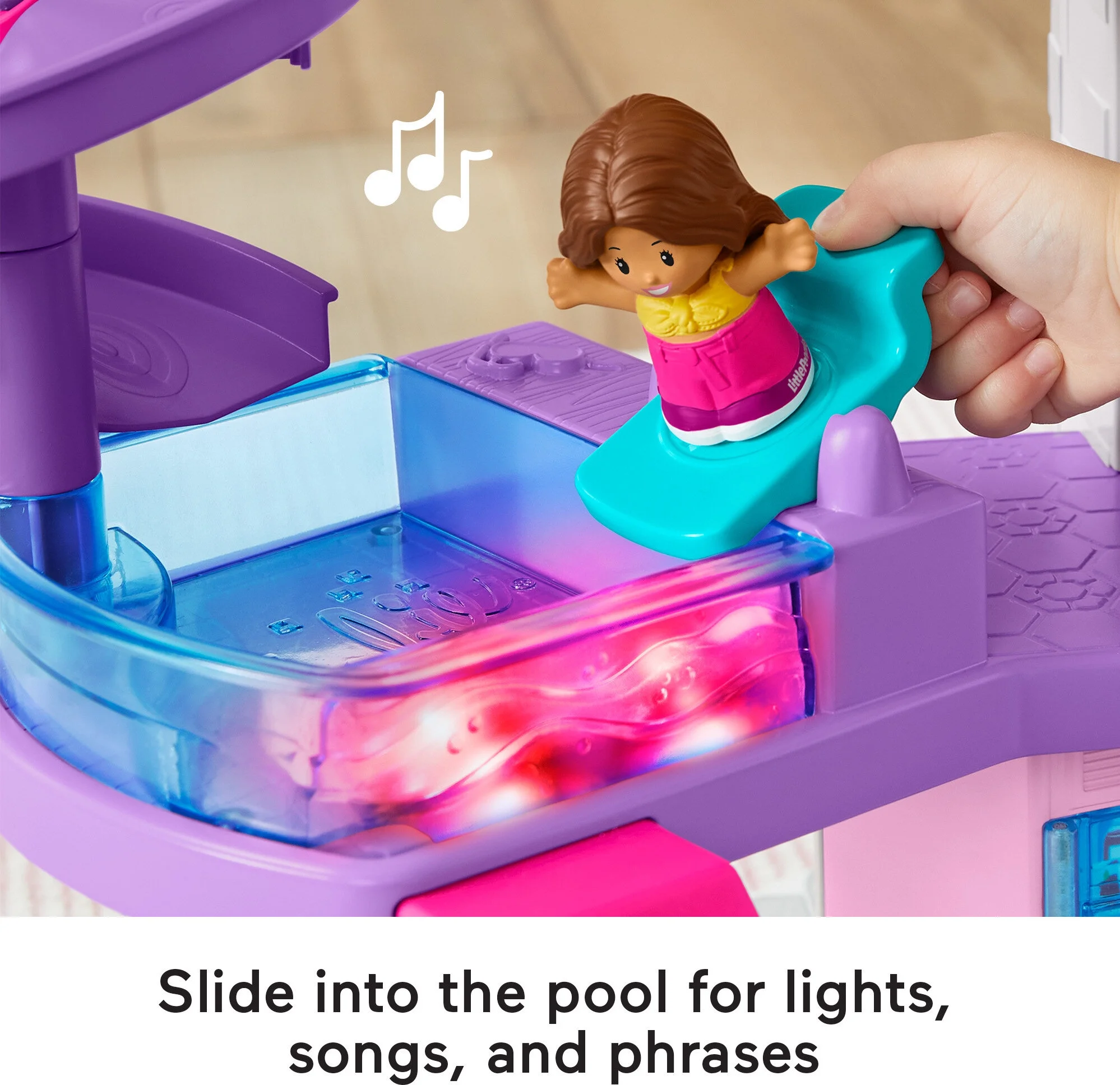 Fisher-Price Little People Barbie Little DreamHouse Toddler Playset with Music & Lights, 7 Pieces