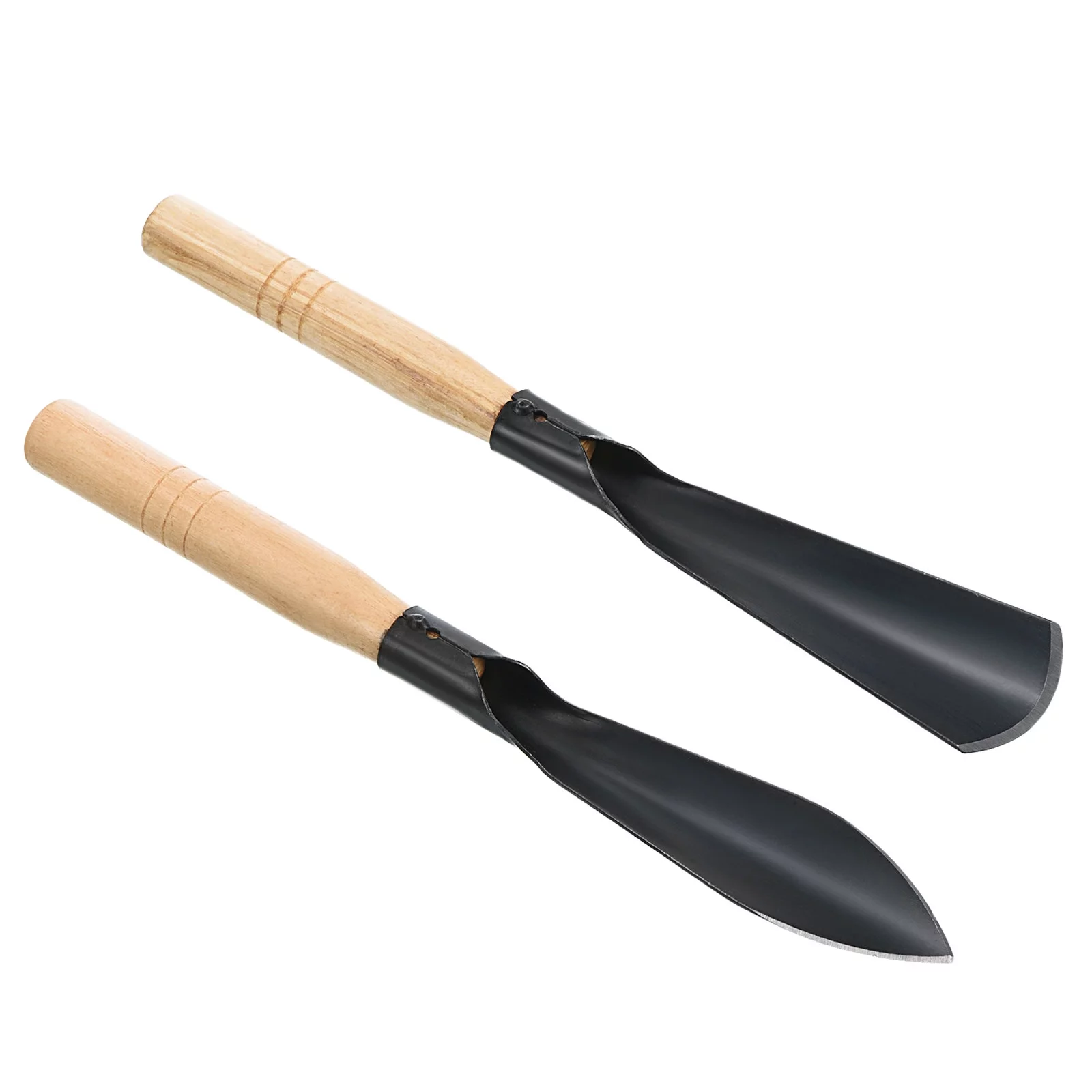 Uxcell Garden Trowel Garden Hand Shovel Trowel Garden Tool Flower Shovel with Wood Handle Black 2 Pack