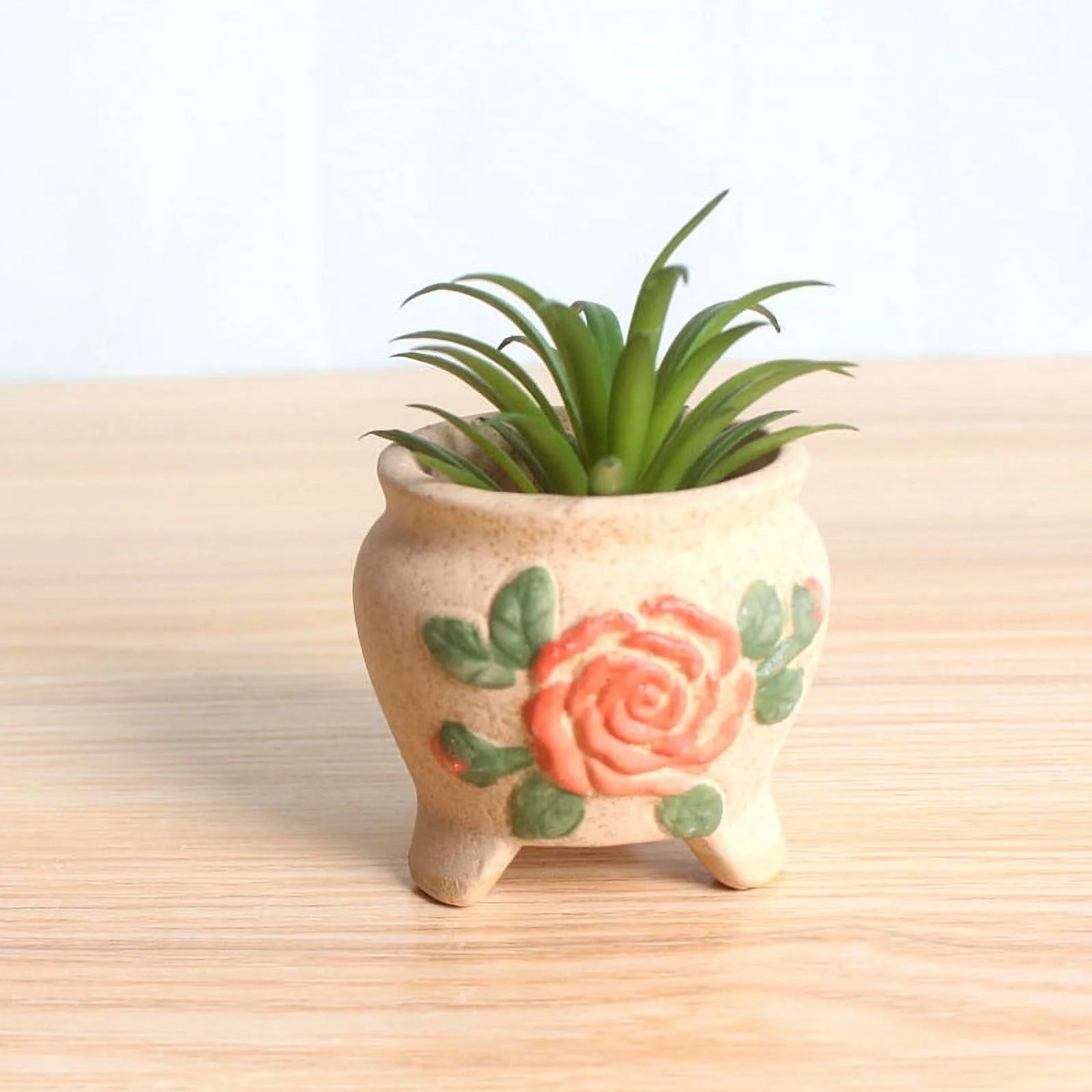 Ceramic Succulent Planter - Thumb Pot, Hand-Painted Mini Succulent Planter