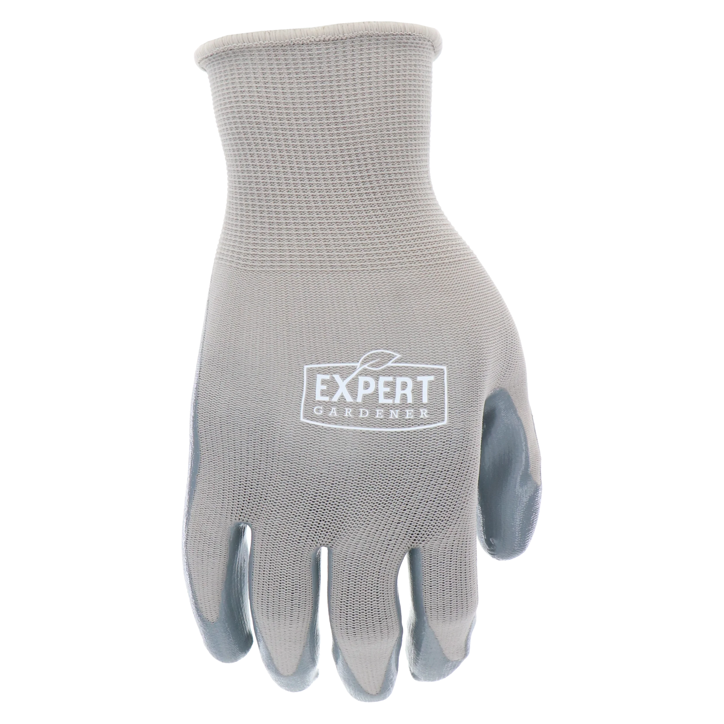 Expert Gardener Gray Nitrile Sustainable Gloves Large