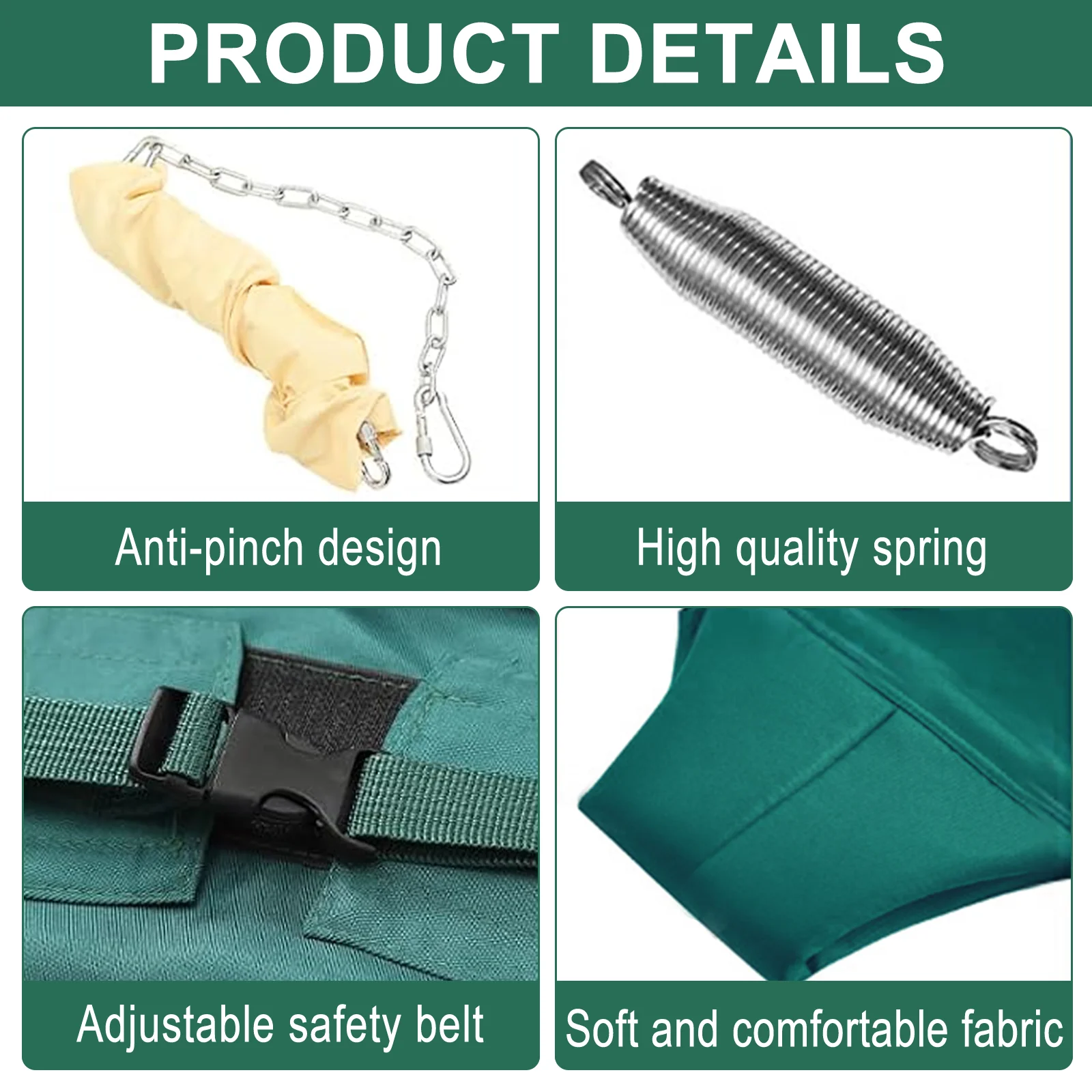 G TALECO GEAR 3 in 1 Toddler Swing Sets for Backyard, Outdoor Baby Swing for Infants/Kids, Green