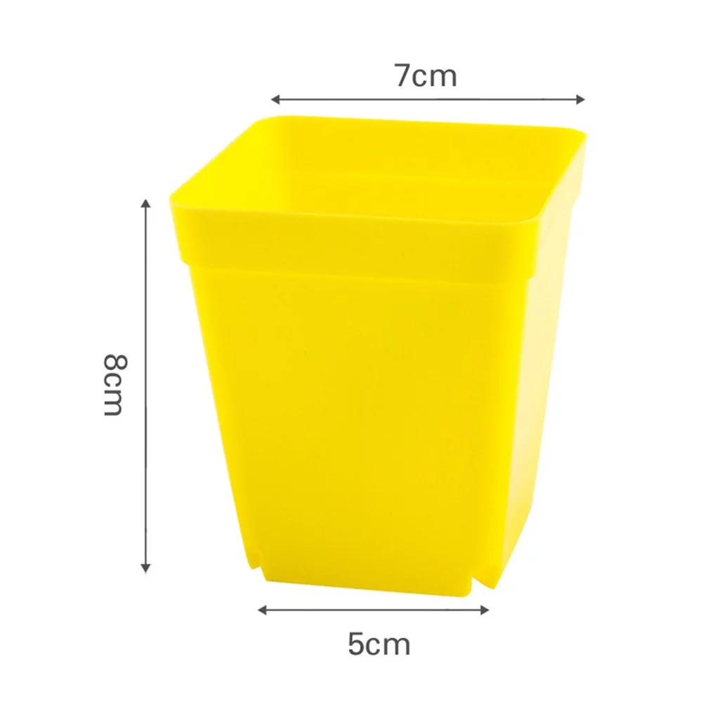 10 Pcs Succulent Small Square Flower Pot Plastic Frosted Square Pot Garden Tools