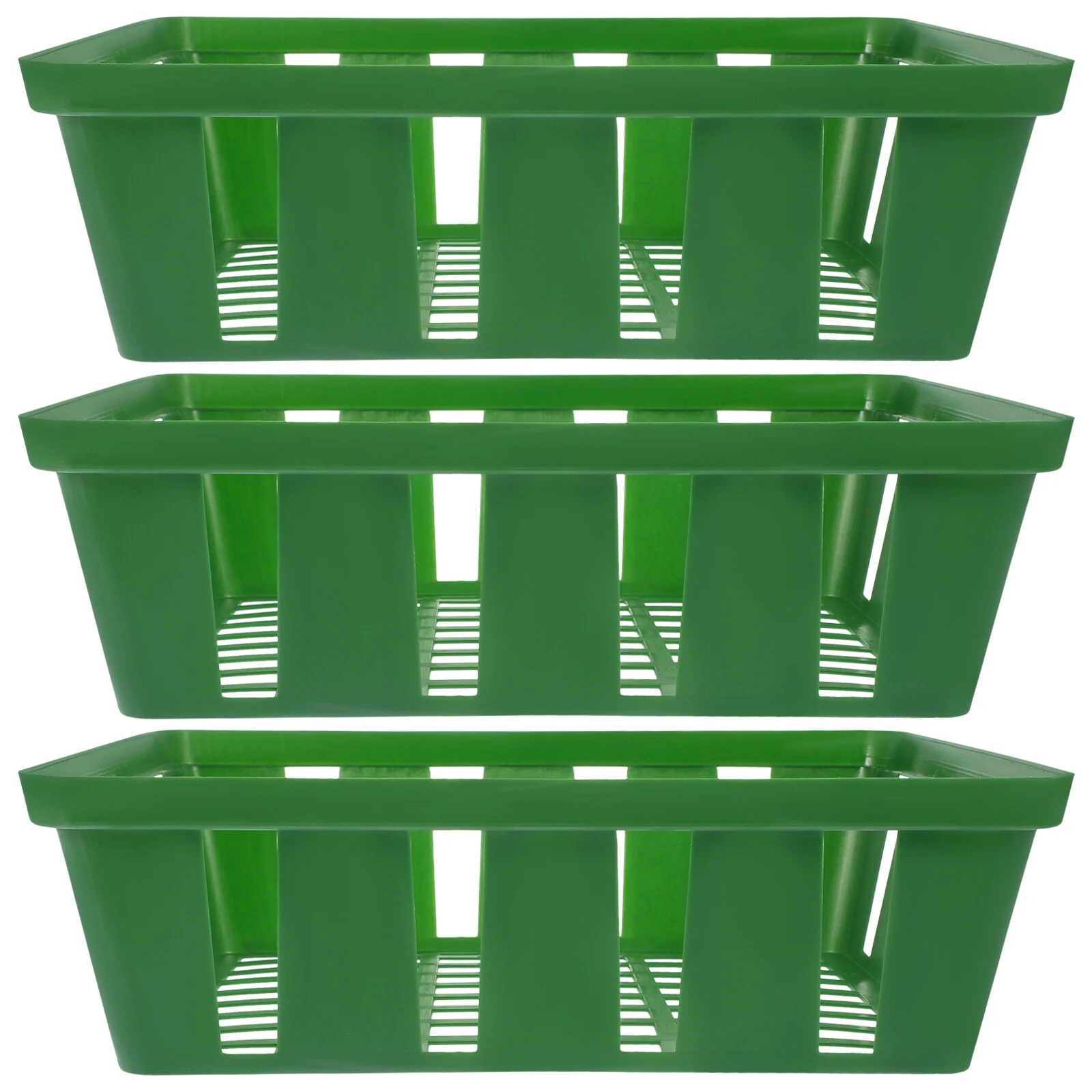 Jibingyi 3pcs Plastic Plant Baskets Planter Nursery Baskets Small Plastic Nursery Baskets