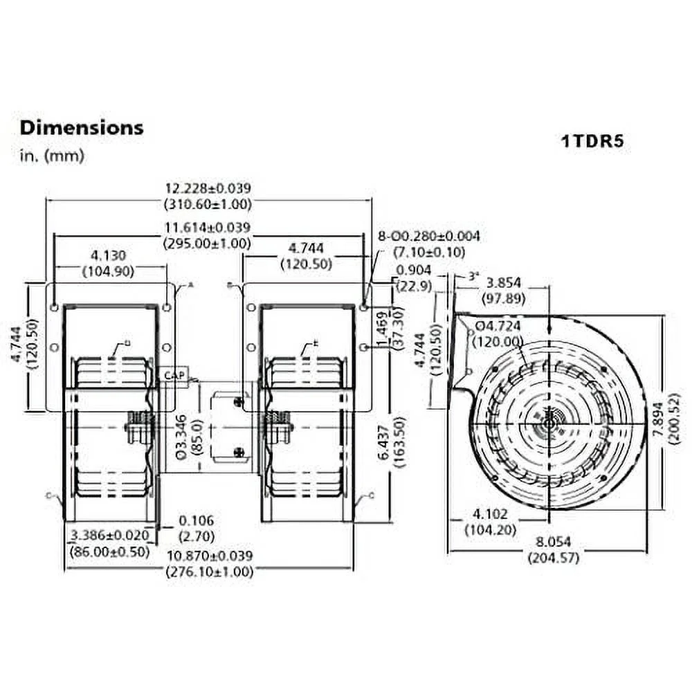1TDR5 Blower, 312CFM