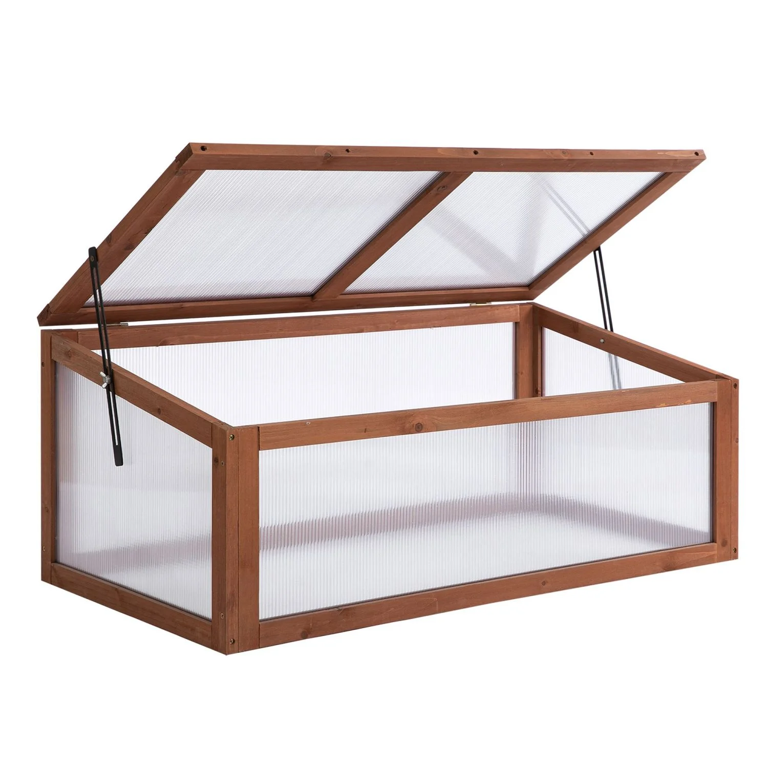 DremFaryoyo Portable Wooden Garden Green House Cold Frame  Indoor Outdoor Terrarium Planter Box  39” x 26” x 16”