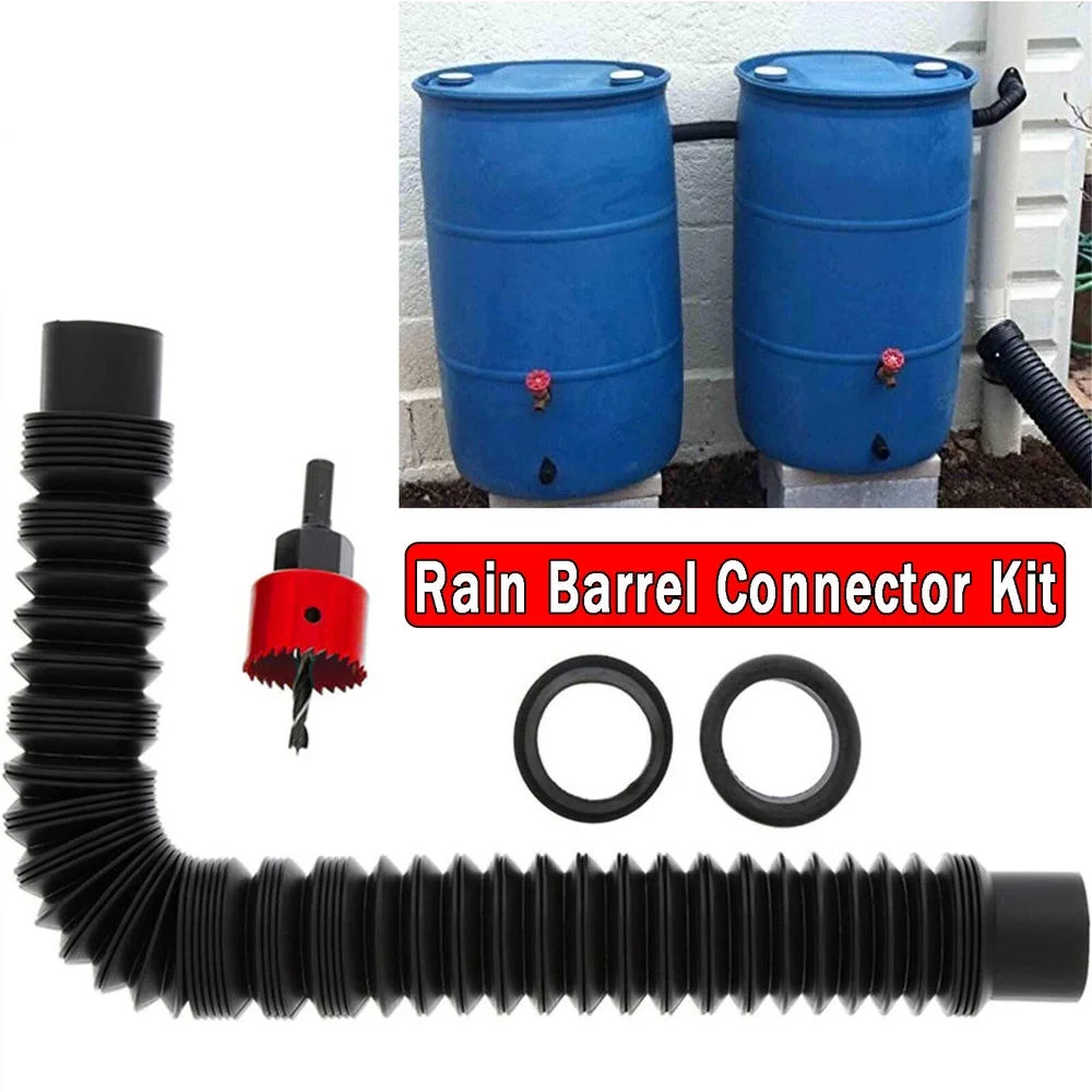 Gutter Downspout Rain Collection Rainwater Diverter Kit Rain Barrel Connector