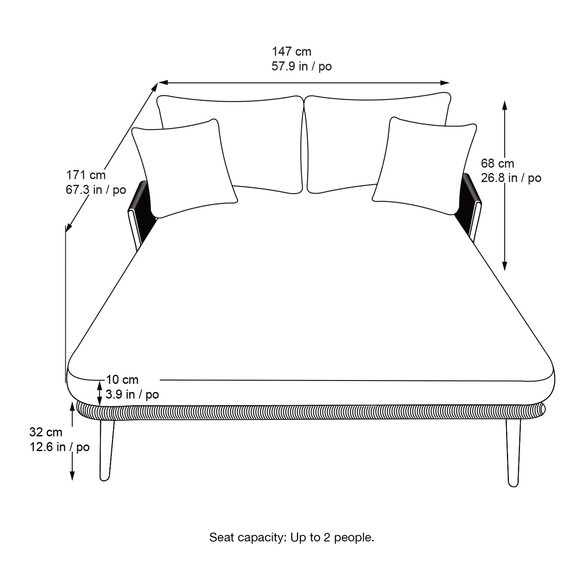OVE Decors Roland Outdoor Patio Daybed Combo