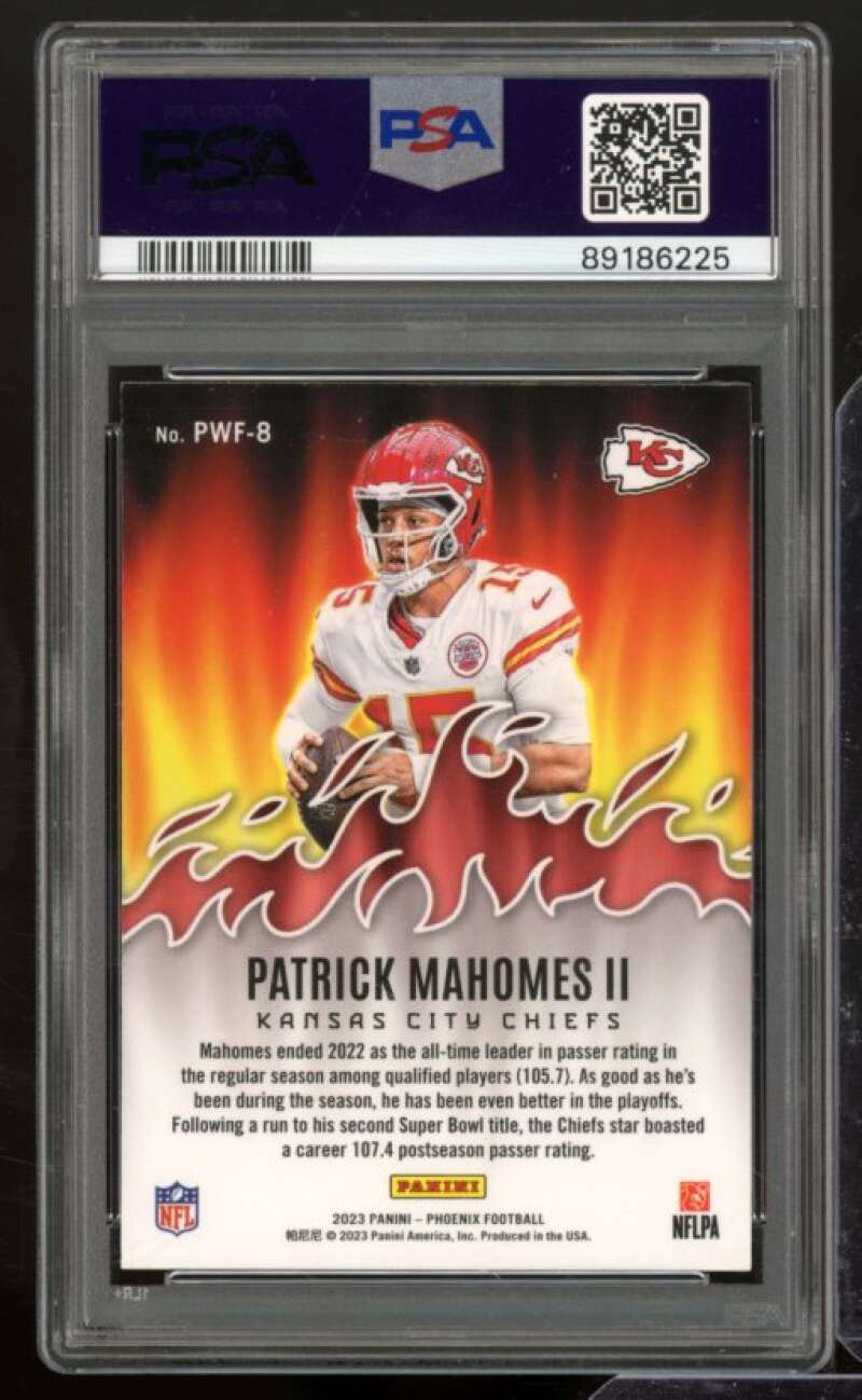 Patrick Mahomes II Card 2023 Phoenix Playing With Fire #PWF8 PSA 10