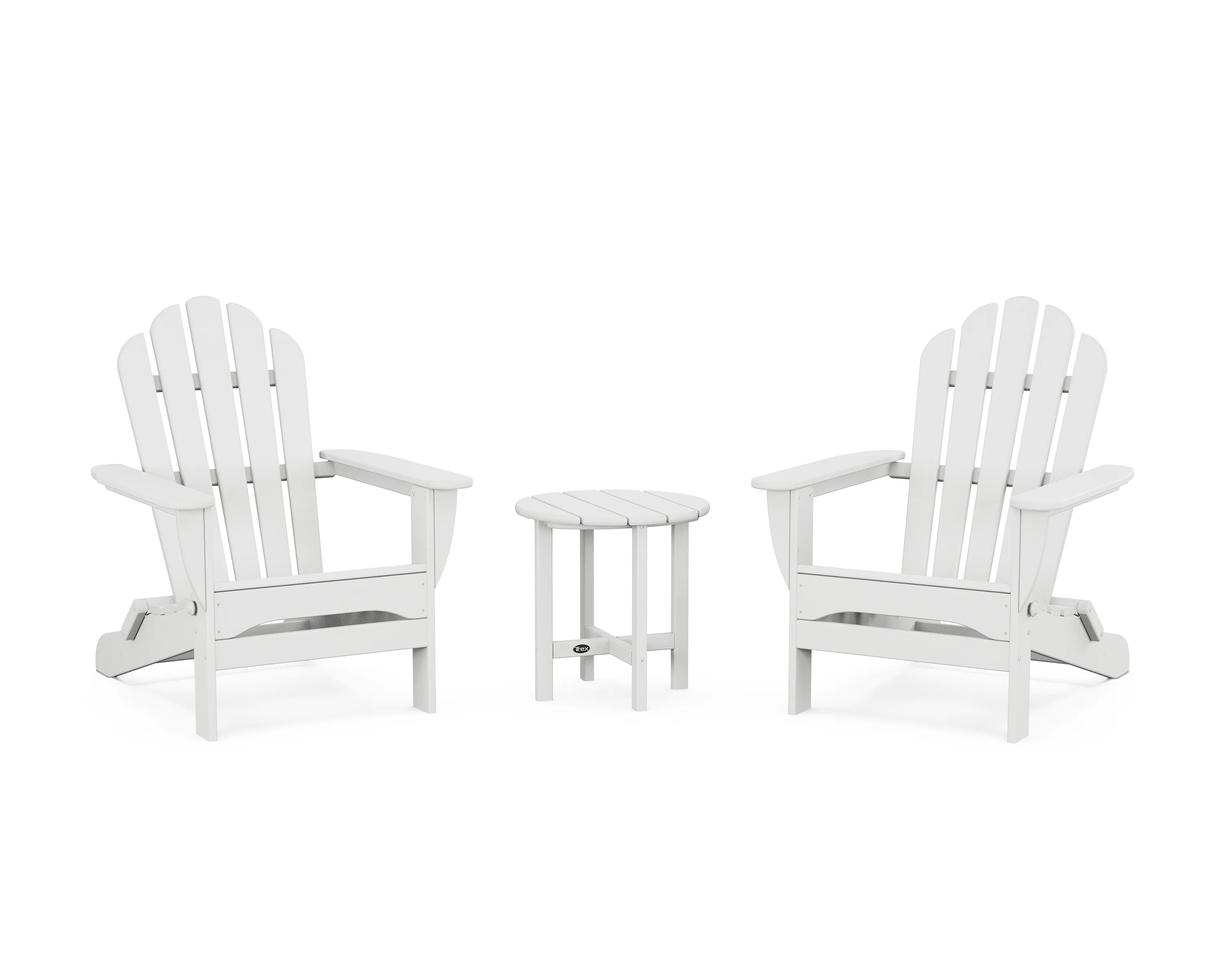 Trex® Outdoor Furniture™ 3-Piece Monterey Bay Folding Adirondack Set in Classic White