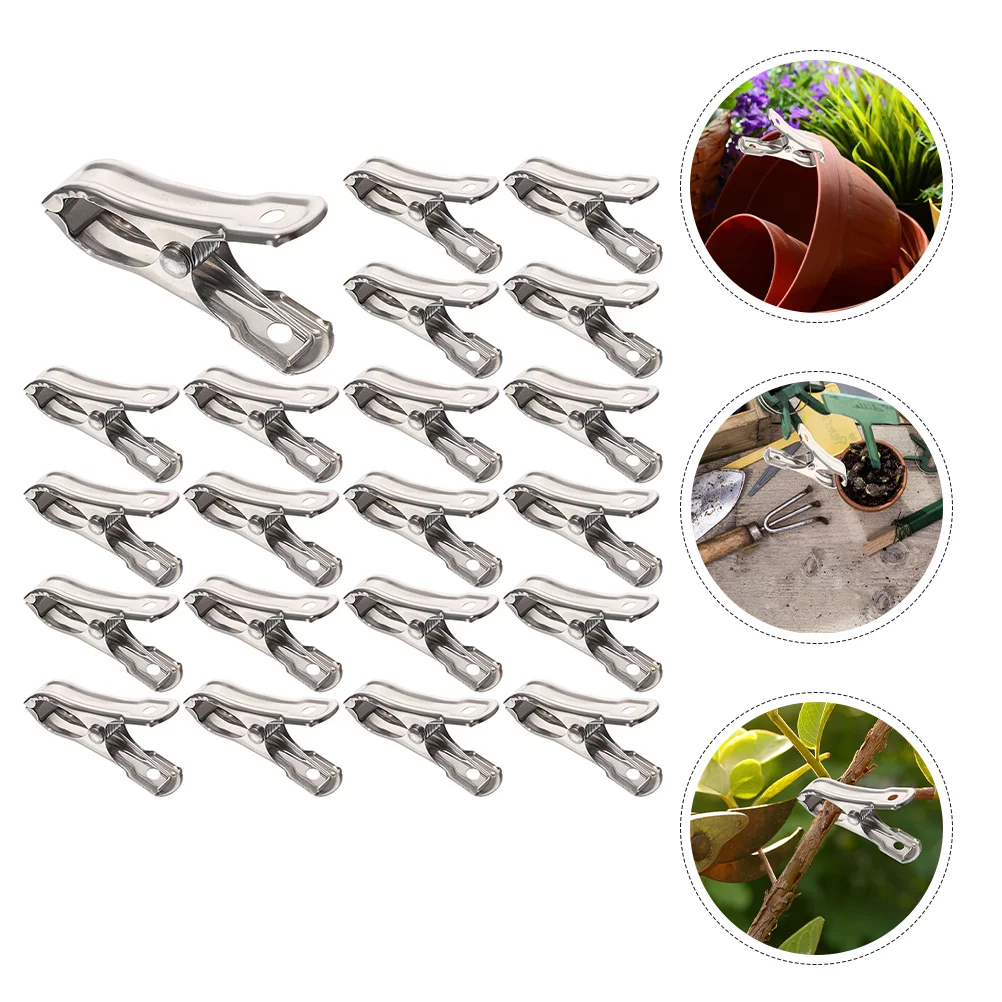 Guichaokj 30Pcs Garden Clips Greenhouse Clamps Clips Made Stainless Steel Shade Cloth Clips Clothes Clips