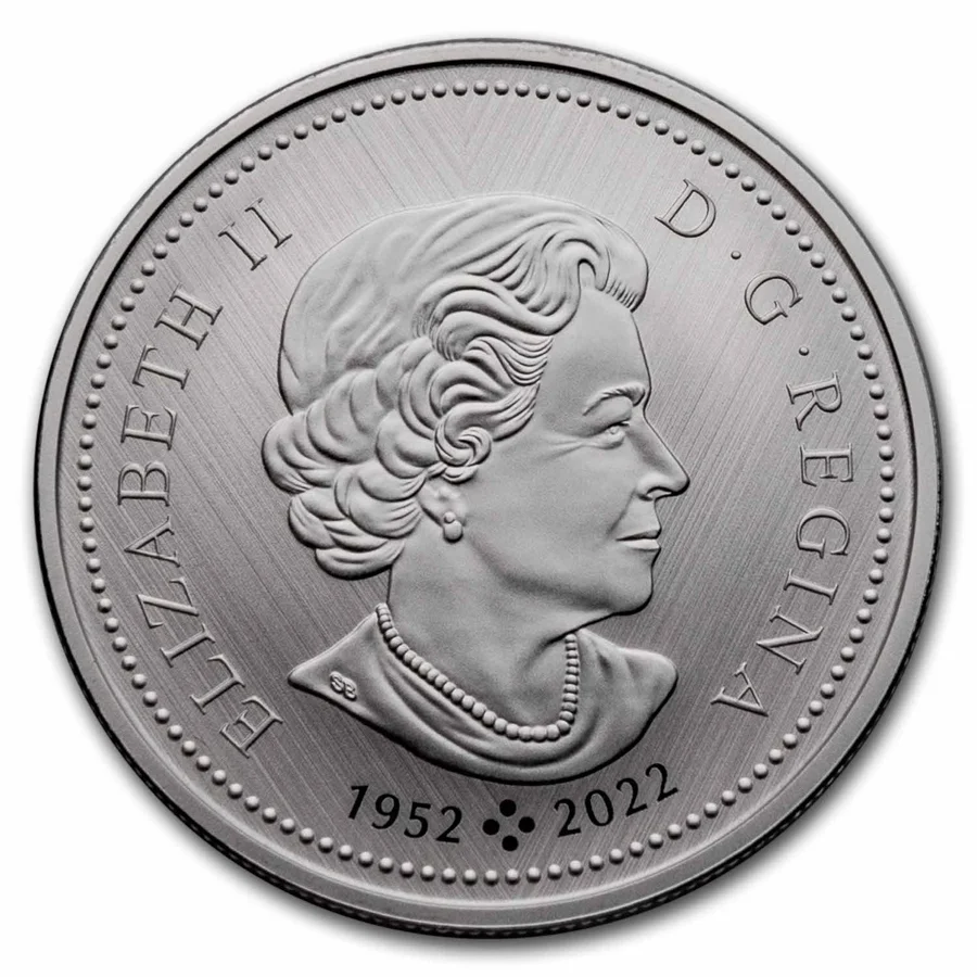 2024 Canada 1 oz Silver 50 Cent Tribute: W Mint Mark Coat of Arms