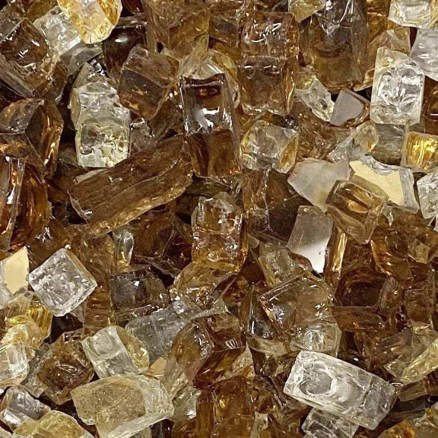 BBQGuys Signature 1/2-Inch Zion Reflective Fire Glass - 10 Pounds