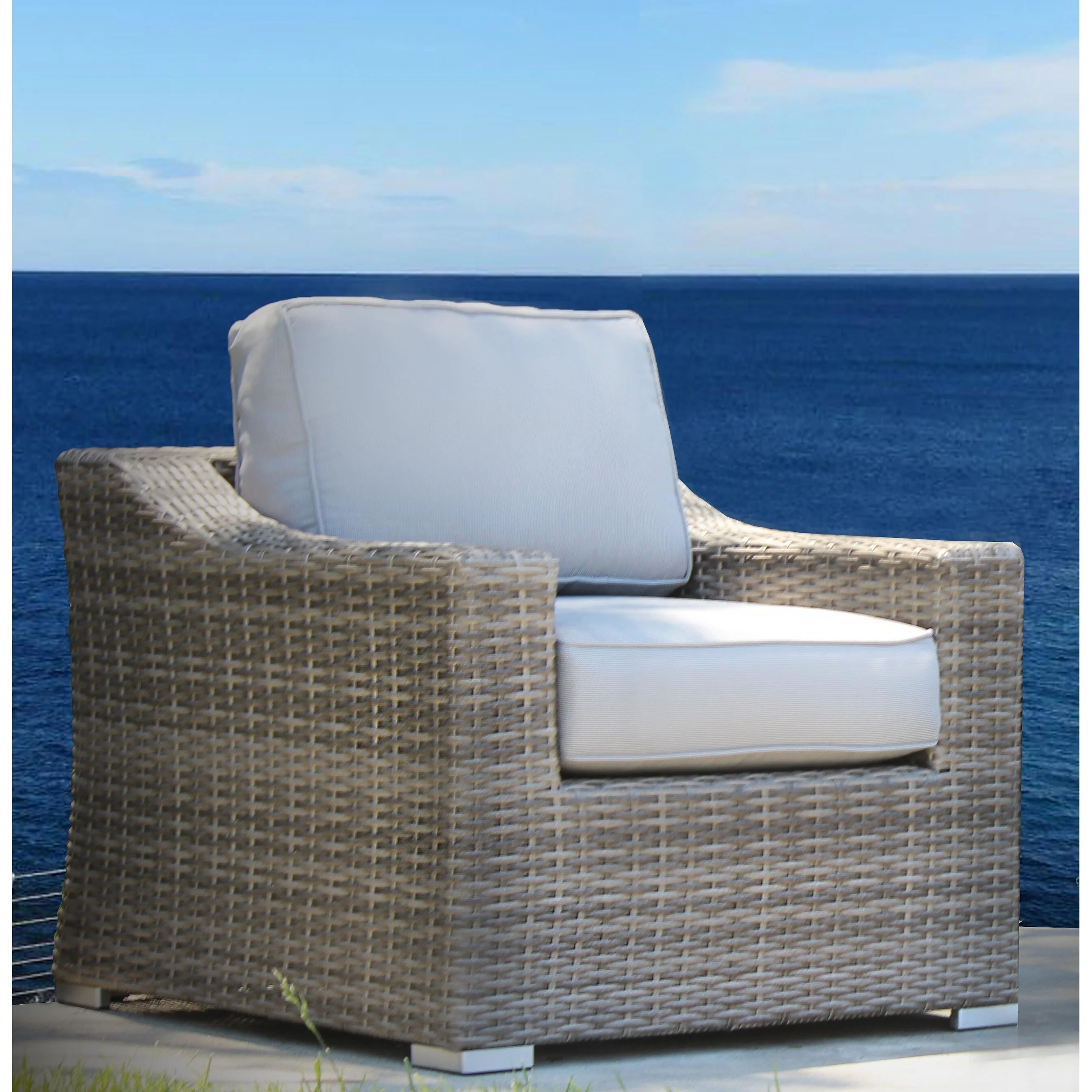 Living Source International Club Patio Chair with Cushions Espresso