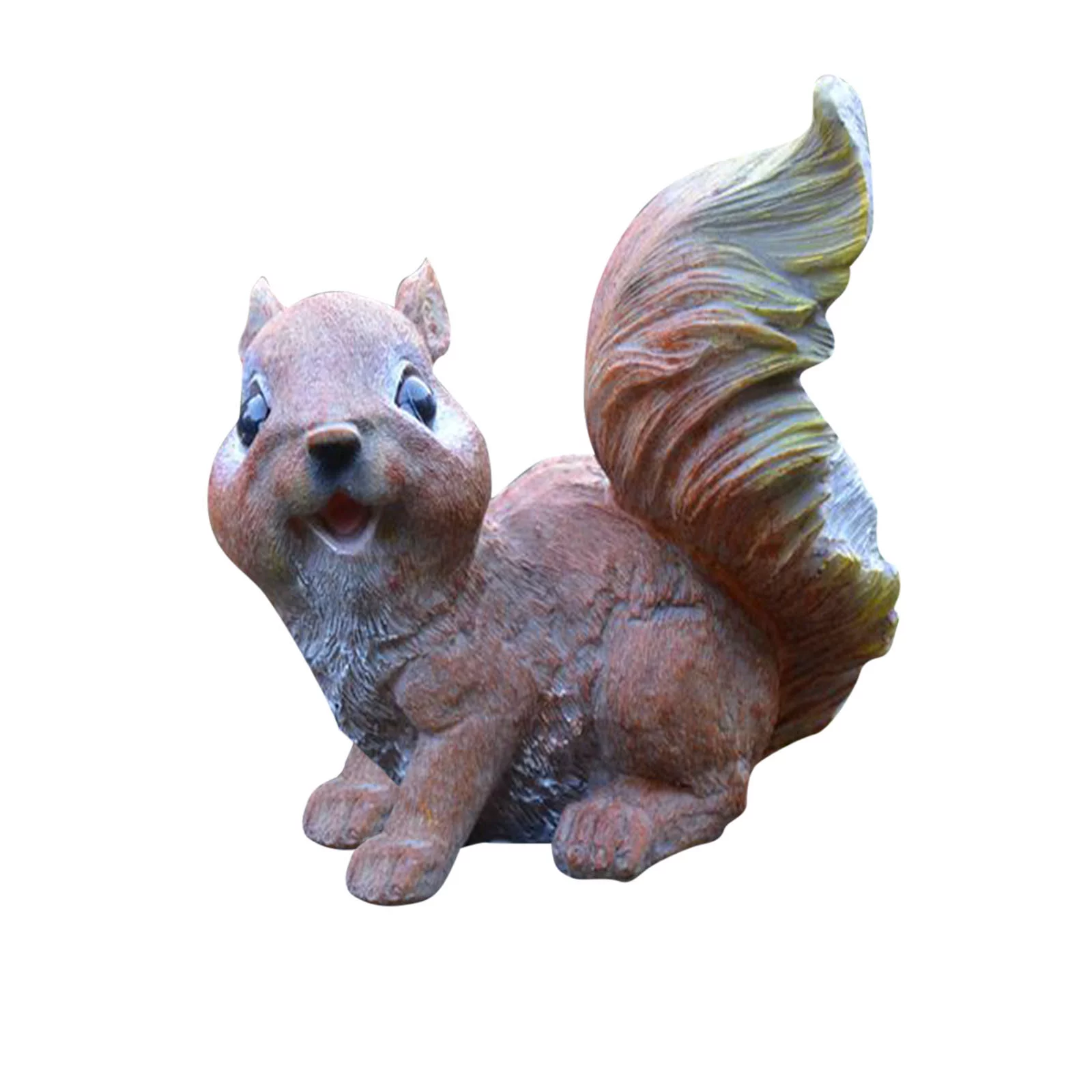 Yeetfub Faux Flowers for Outdoors Cute Simulation Squirrel Resin Flower Pot Micro Landscaping Decoration for Window Garden Office Patio Planter Pathway Front Porch