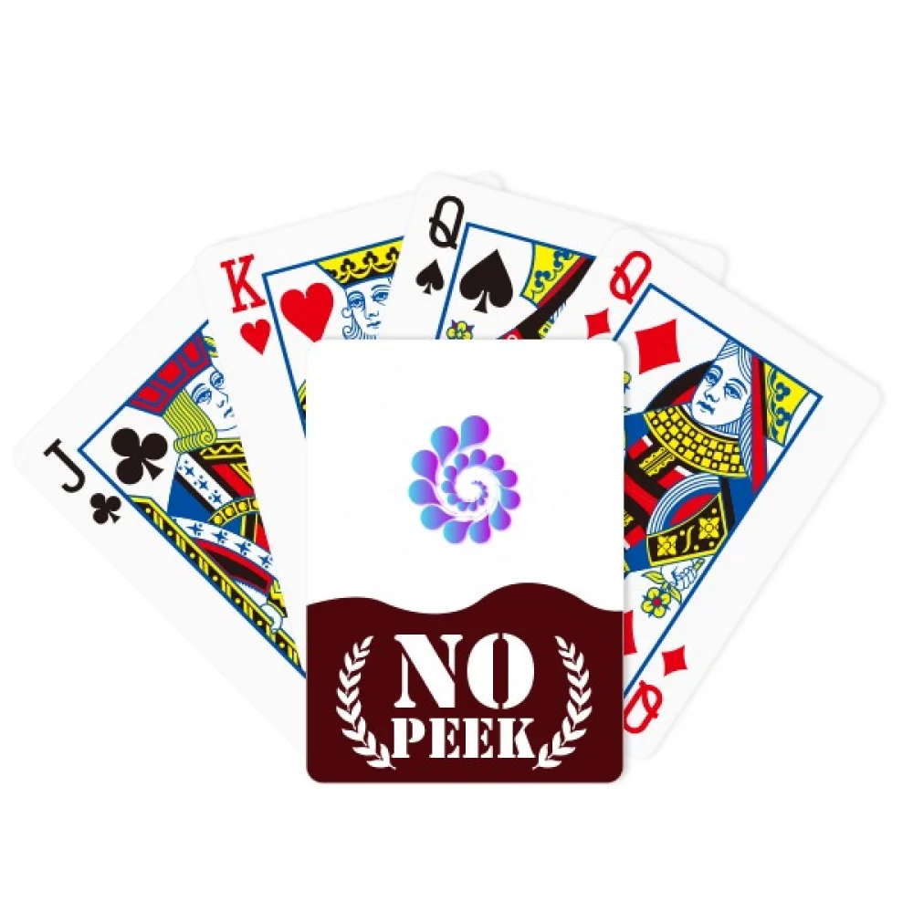 Rotating Center Spiral Droplets Peek Poker Playing Card Private Game