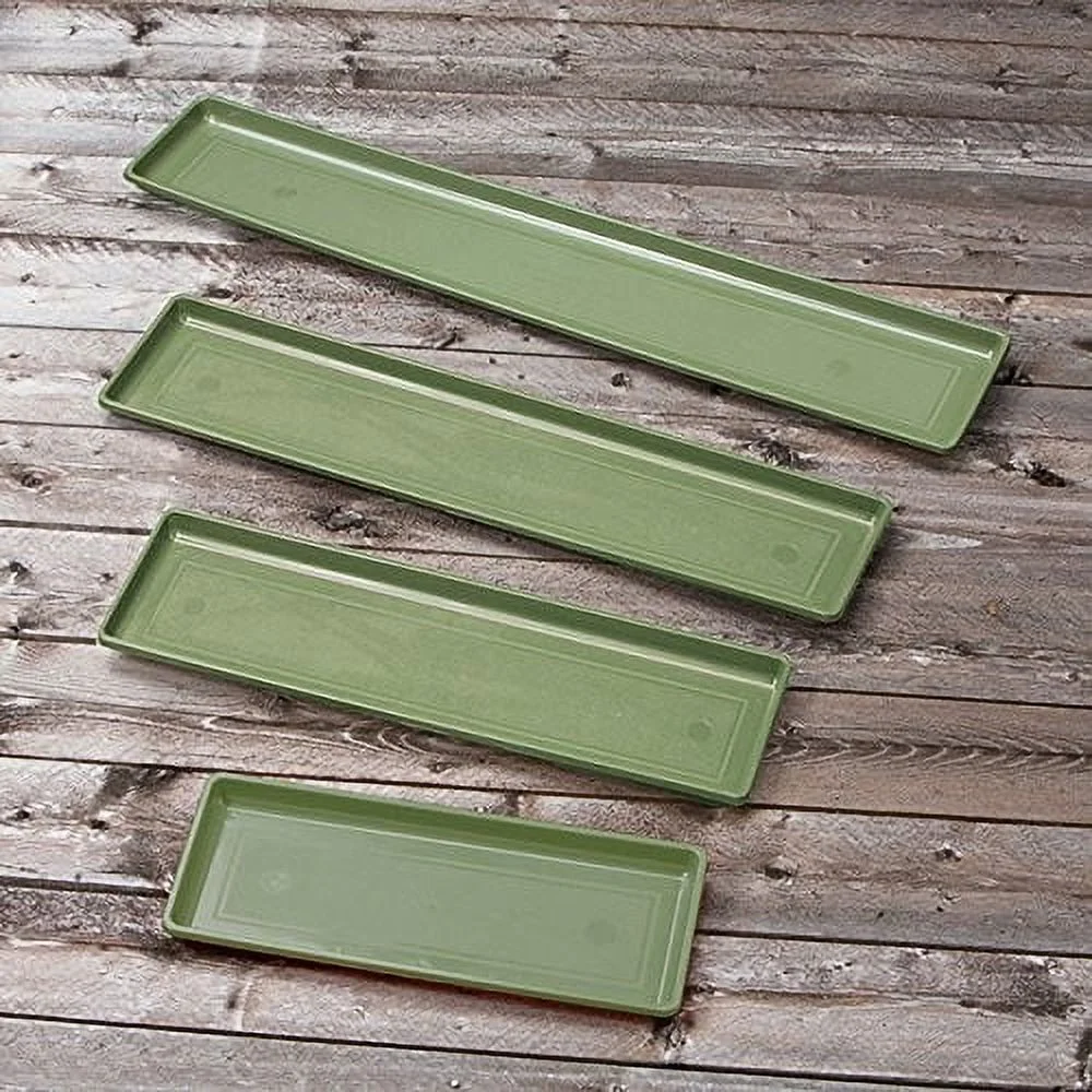 Novelty Countryside Plastic Flower Box Tray, Sage 18