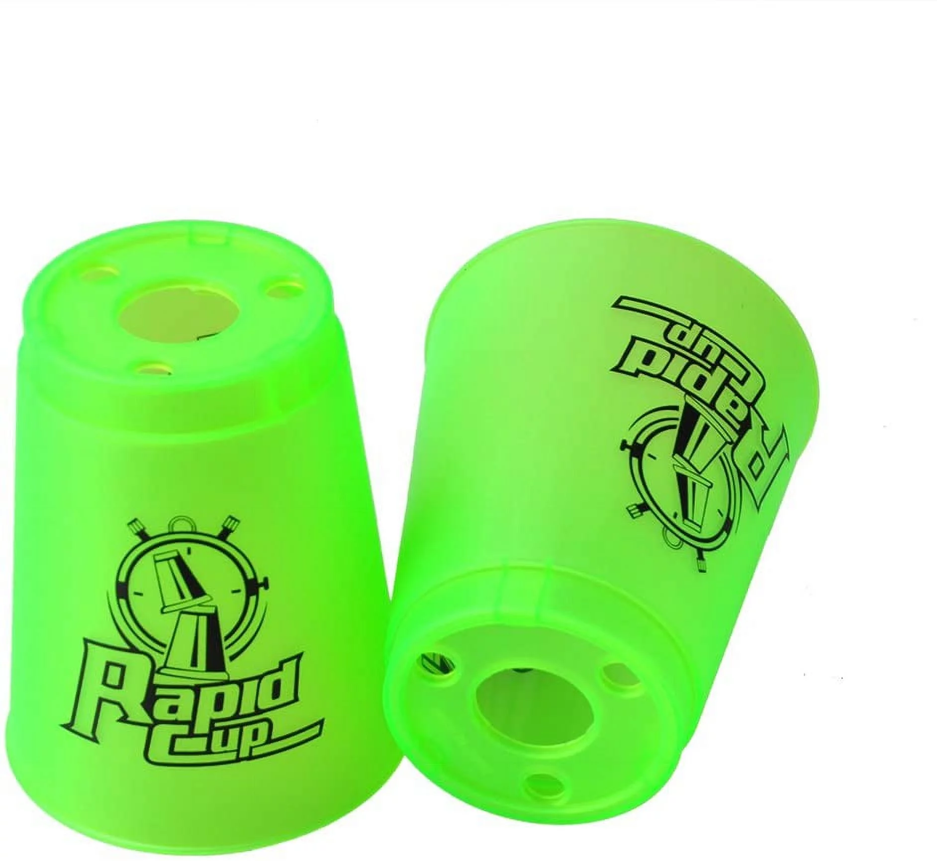 DEWEL 12 Pack Quick Stack Cups Speed Training Game Set Cups Stacking Sport Classic Family Game Toys, Great Birthday Gift for Kids Toddles Boys Girls Adults(Green)