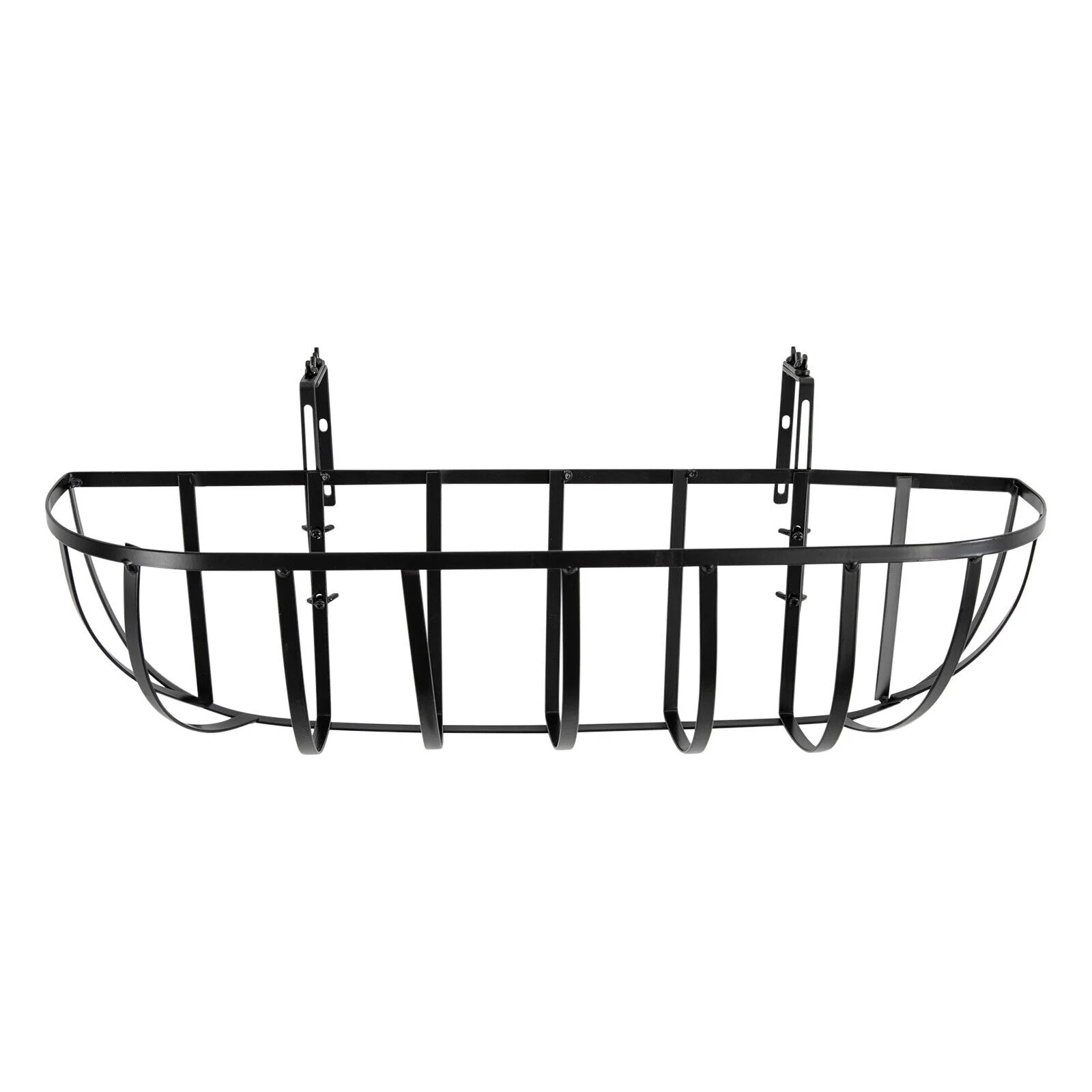 24inch Deck Railings Flower Boxes, Set of 4 Deck Railing Planter Boxes Window Boxes Hanging Flower Planter Boxes for Garden Lawn Window Basket Railing Window Boxes for Outdoor& Indoor