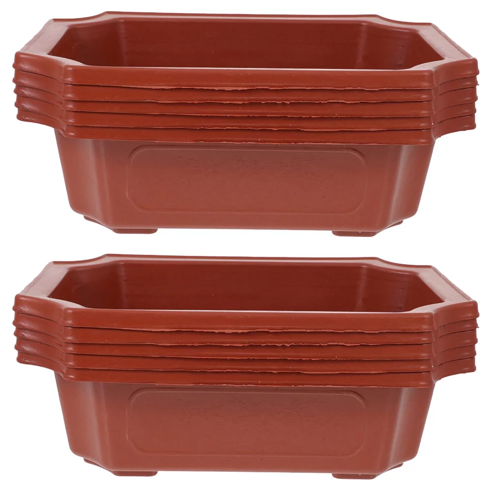 Qumonin 10 Pcs Bonsai Training Pot with Drainage Hole for Indoor Plants